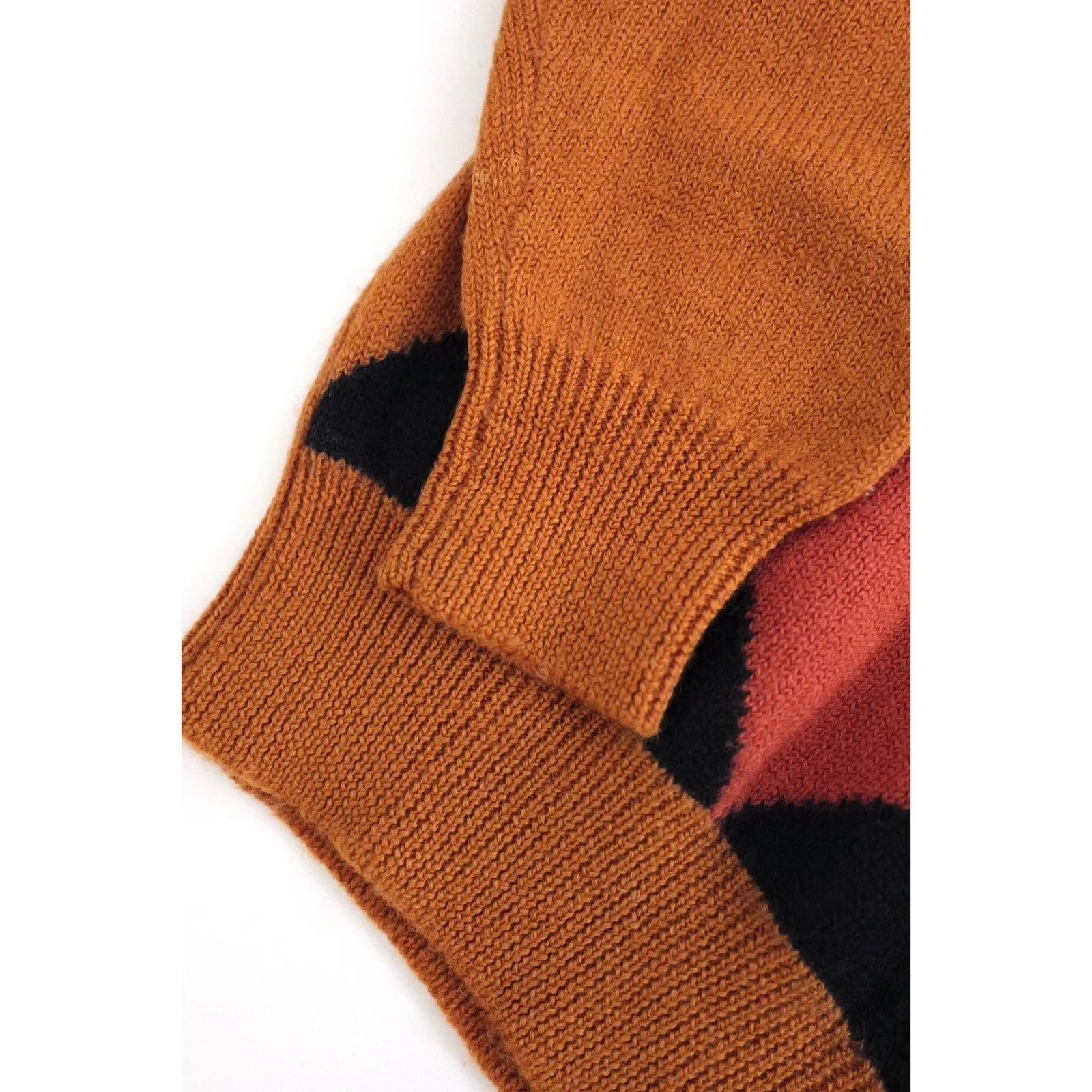JUNKO KOSHINO Pull en laine Orange vintage, passéist — photo 10