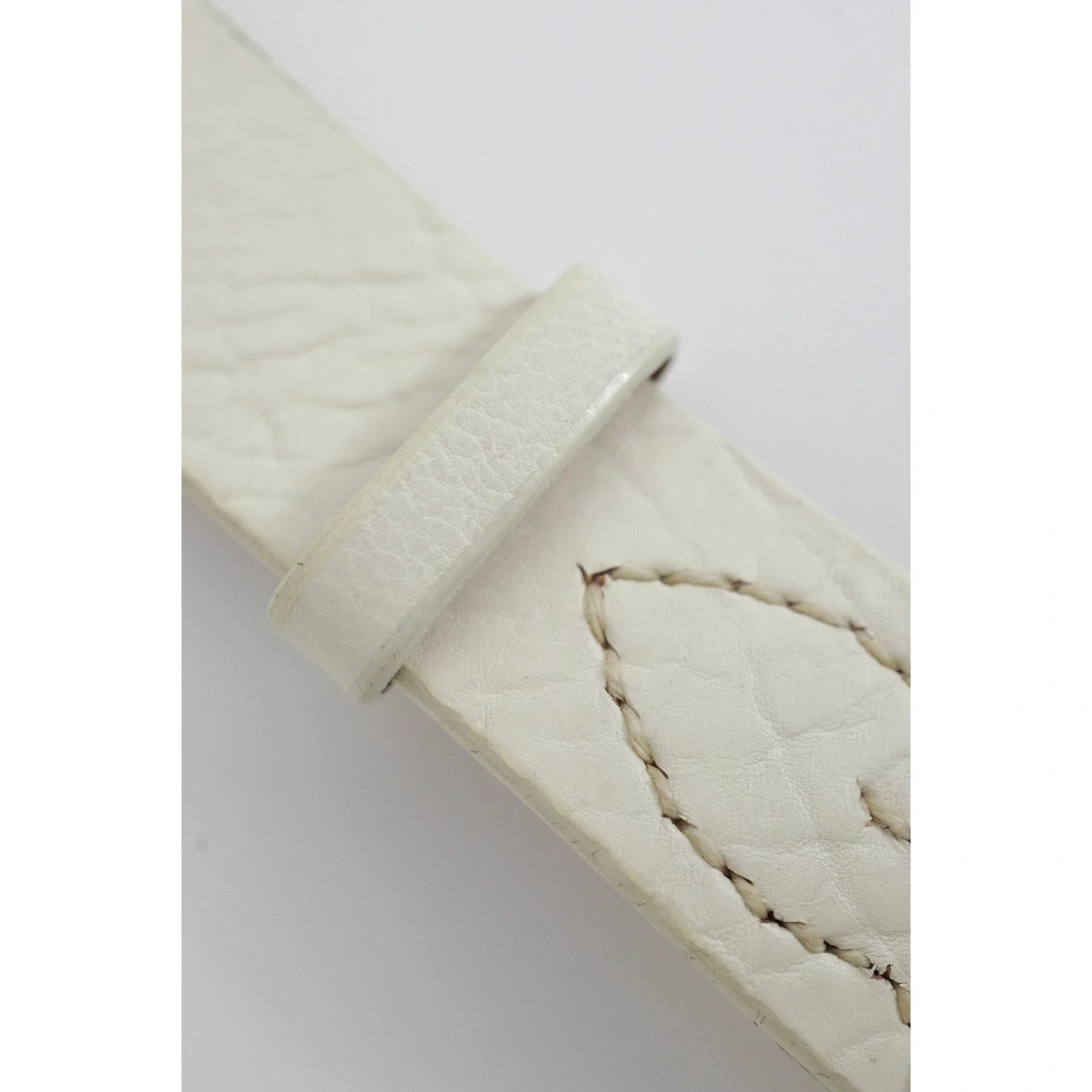 45RPM Ceinture en cuir Beige vintage, passéist — photo 5