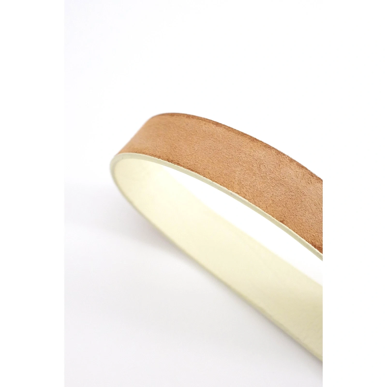 45RPM Ceinture en cuir Beige vintage, passéist — photo 8