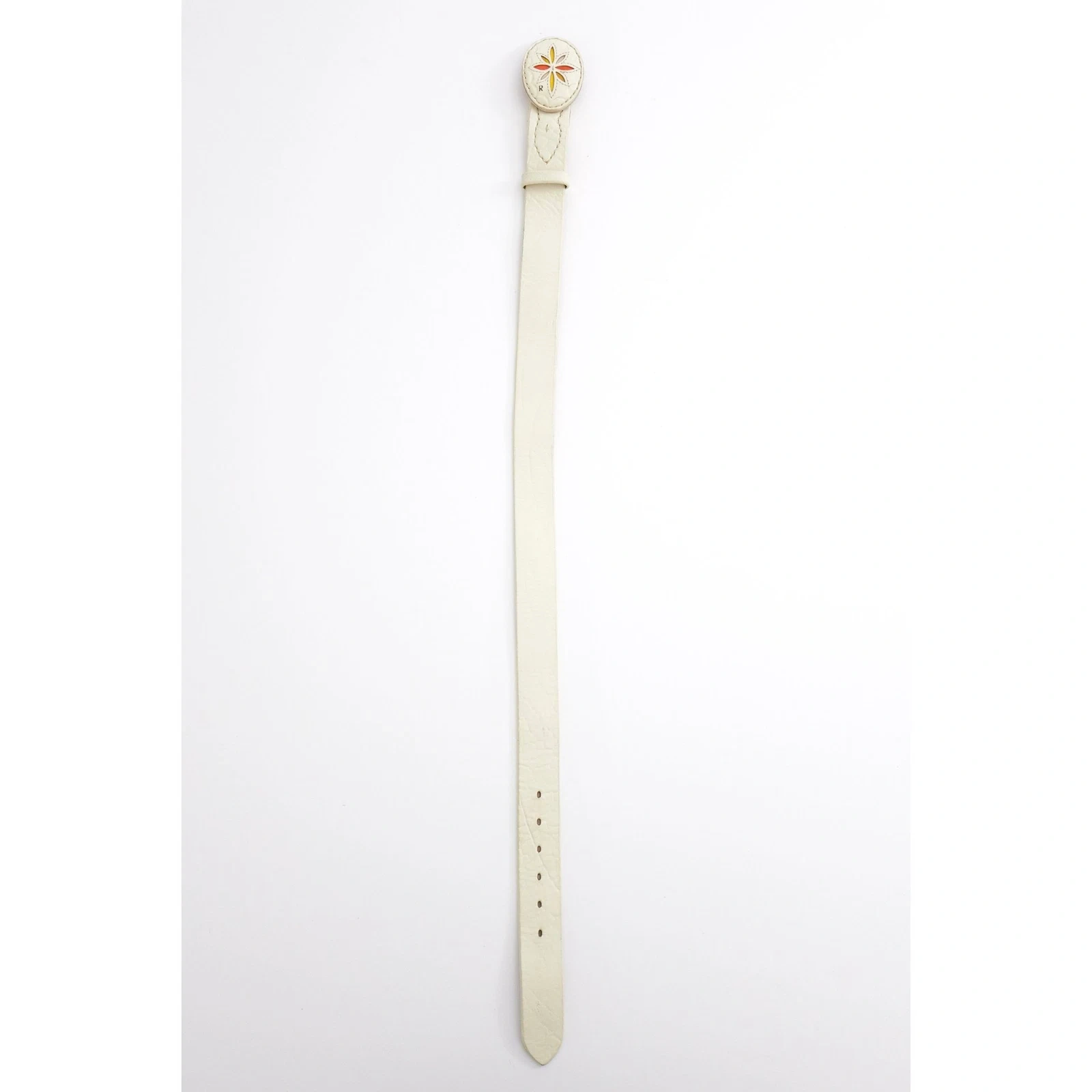 45RPM Ceinture en cuir Beige vintage, passéist — photo 9