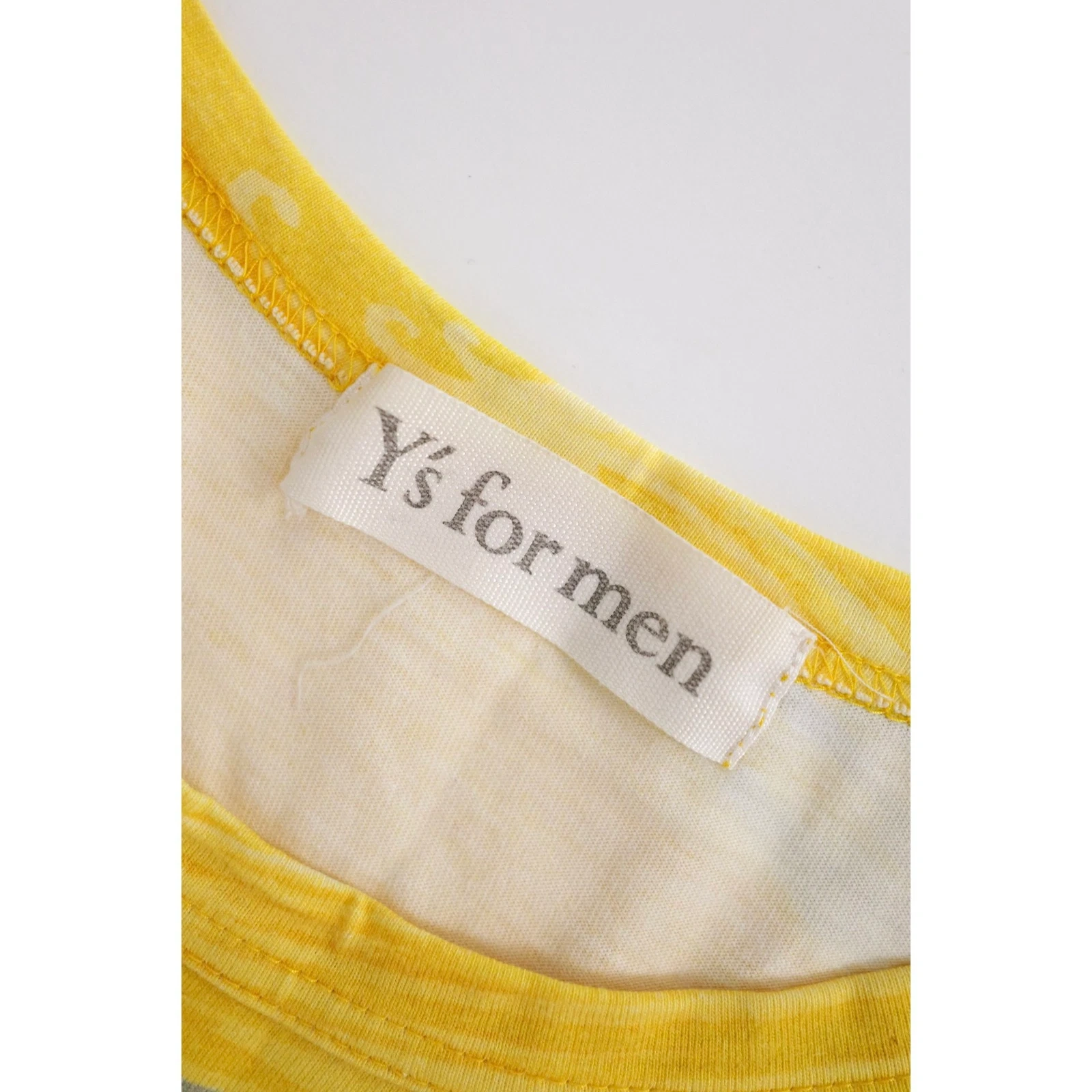 YOHJI YAMAMOTO Tee shirt Jaune vintage, passéist — photo 5