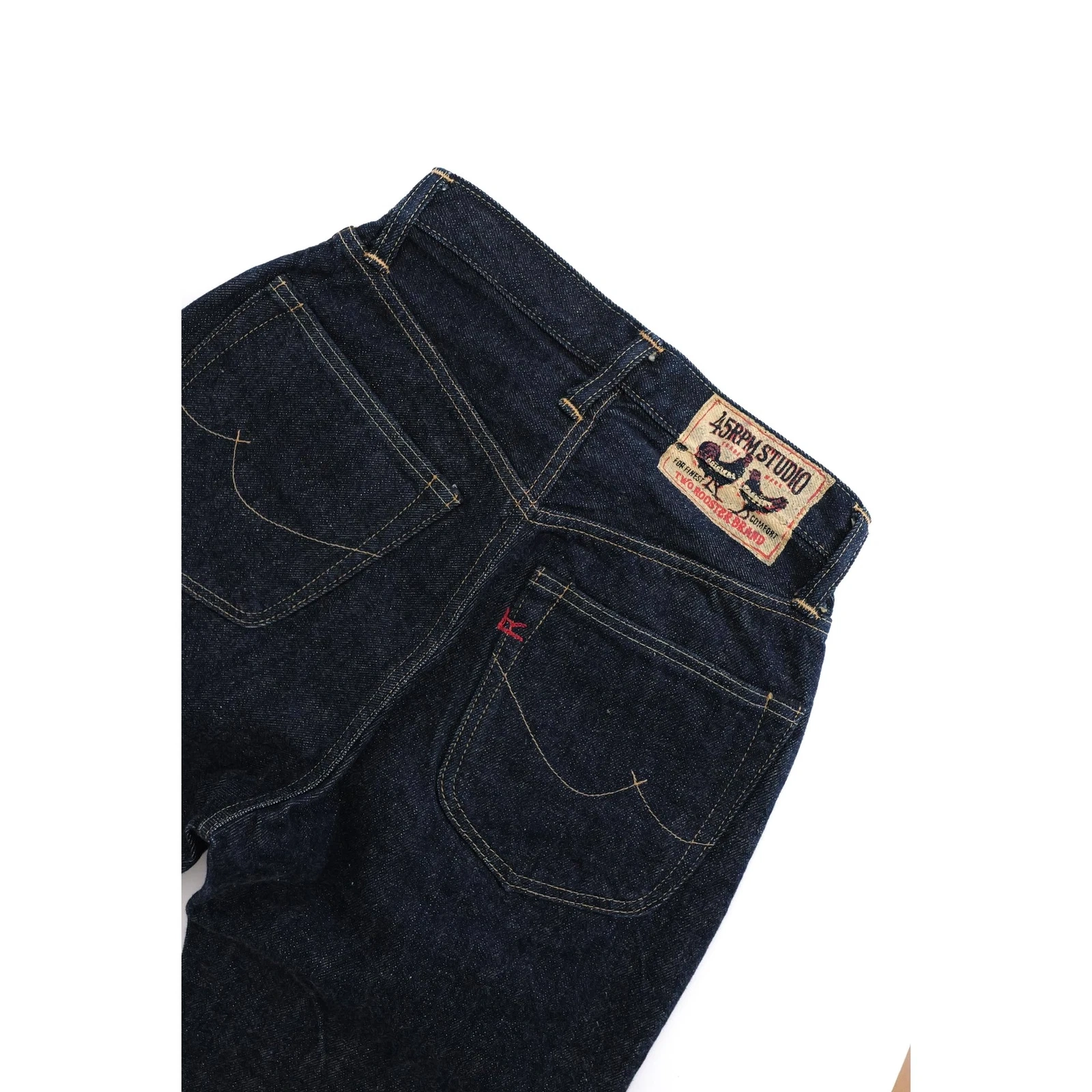 45RPM Jean slim Marine vintage, passéist — photo 14