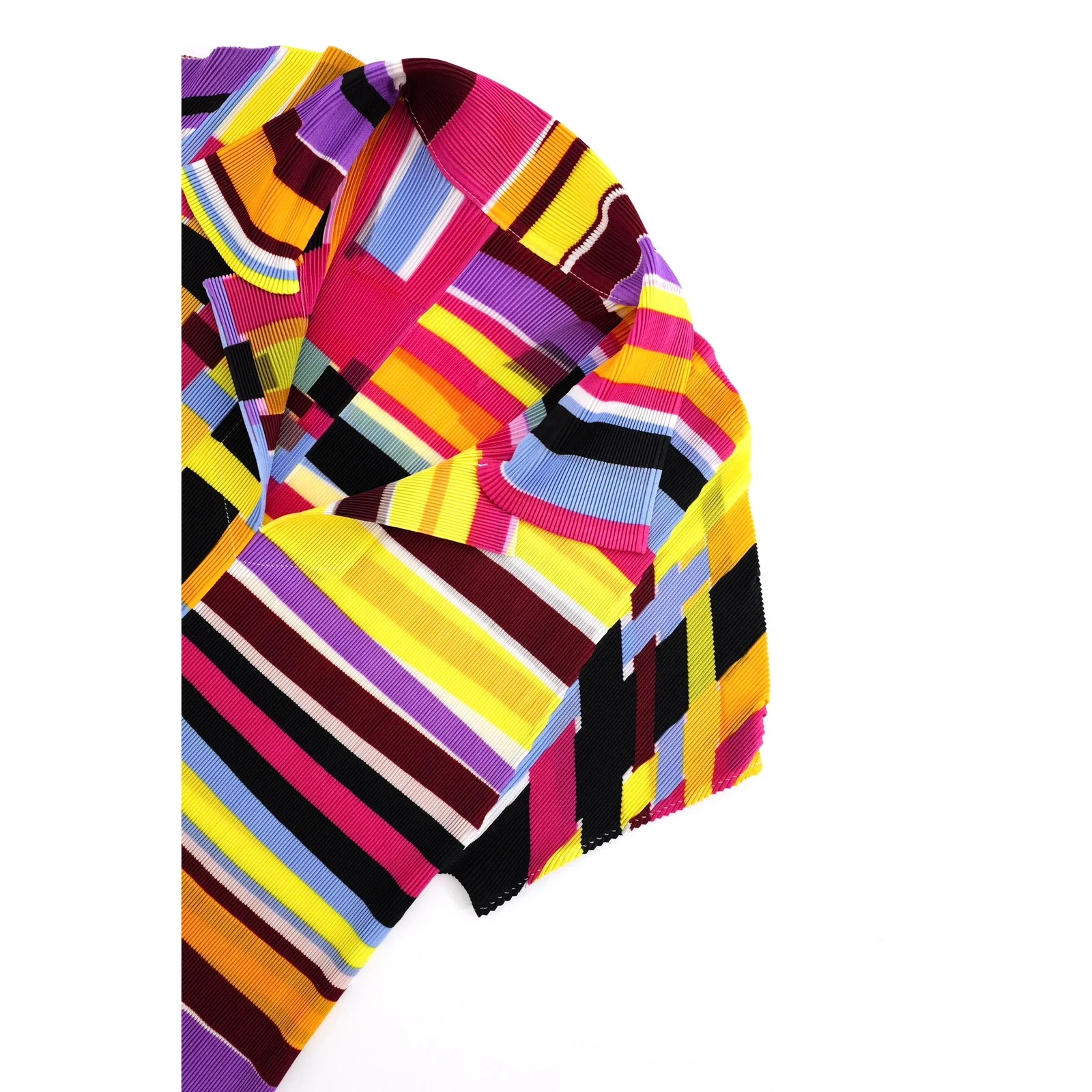 ISSEY MIYAKE Polo Multicolore vintage, passéist — photo 2