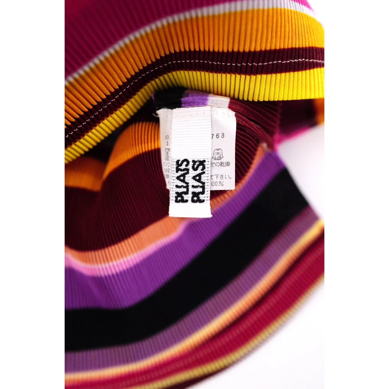 ISSEY MIYAKE Polo Multicolore vintage, passéist — photo 12