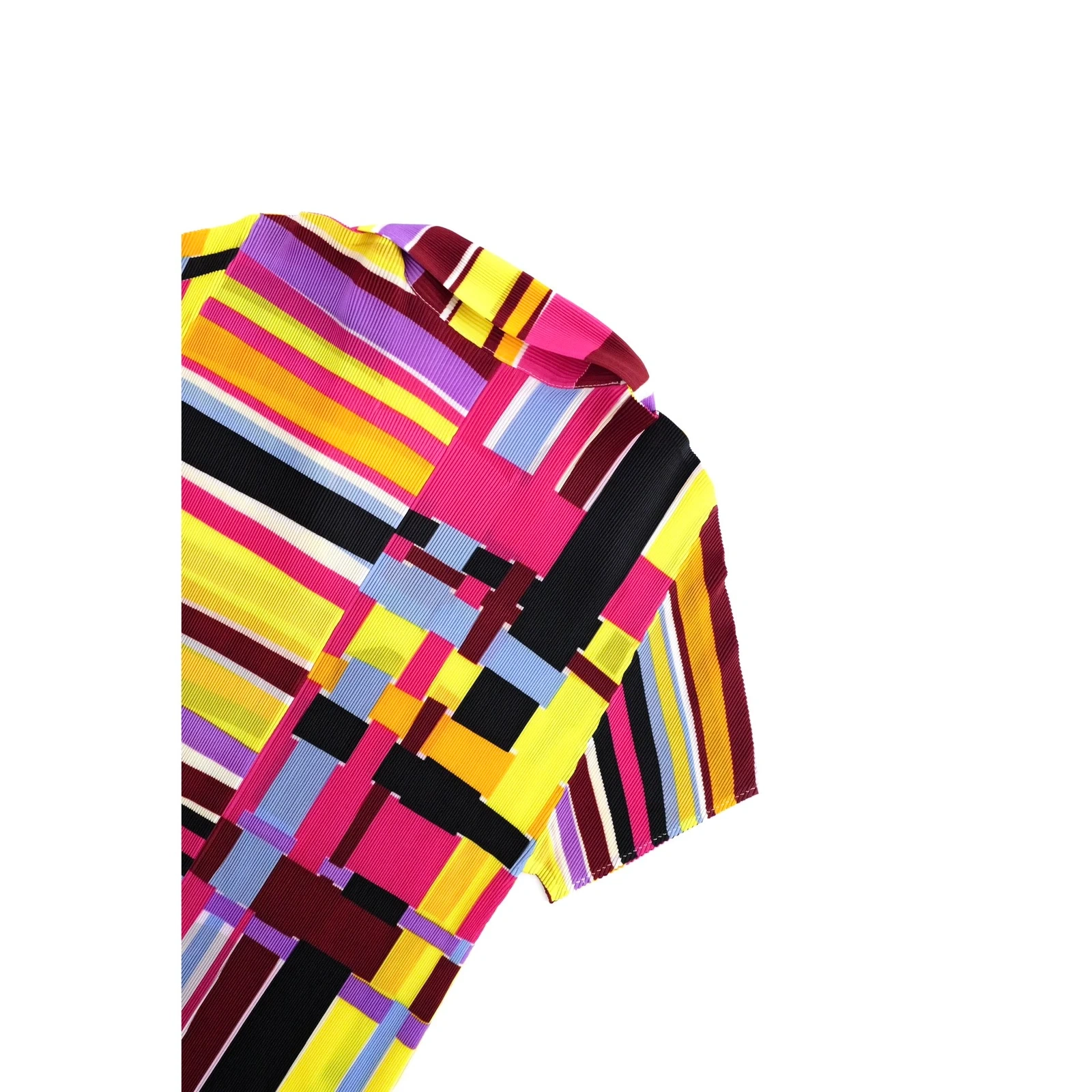 ISSEY MIYAKE Polo Multicolore vintage, passéist — photo 15