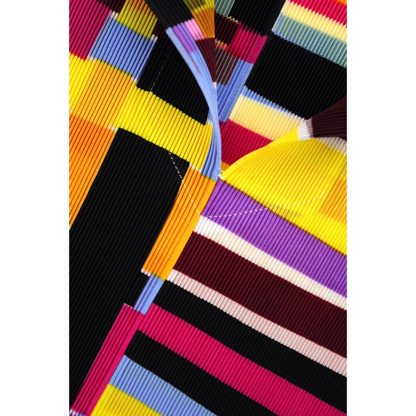 ISSEY MIYAKE Polo Multicolore vintage, passéist — photo 6