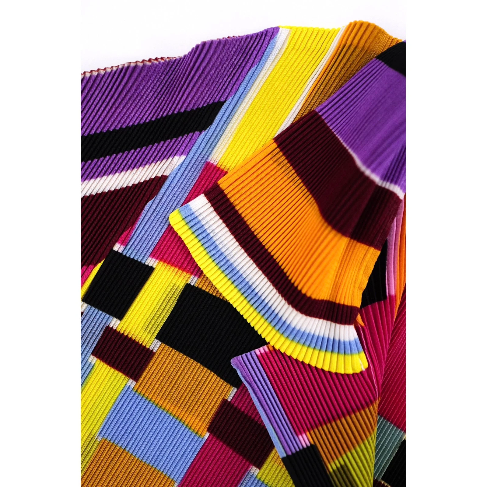 ISSEY MIYAKE Polo Multicolore vintage, passéist — photo 8