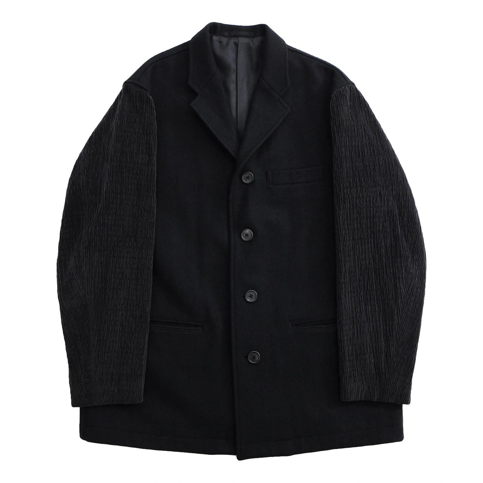 YOHJI YAMAMOTO Blouson en laine Noir vintage, passéist — photo 1