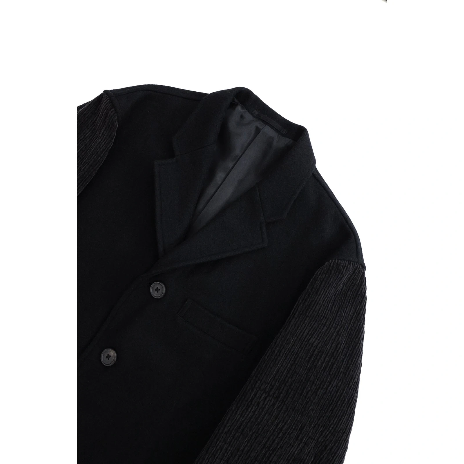 YOHJI YAMAMOTO Blouson en laine Noir vintage, passéist — photo 2