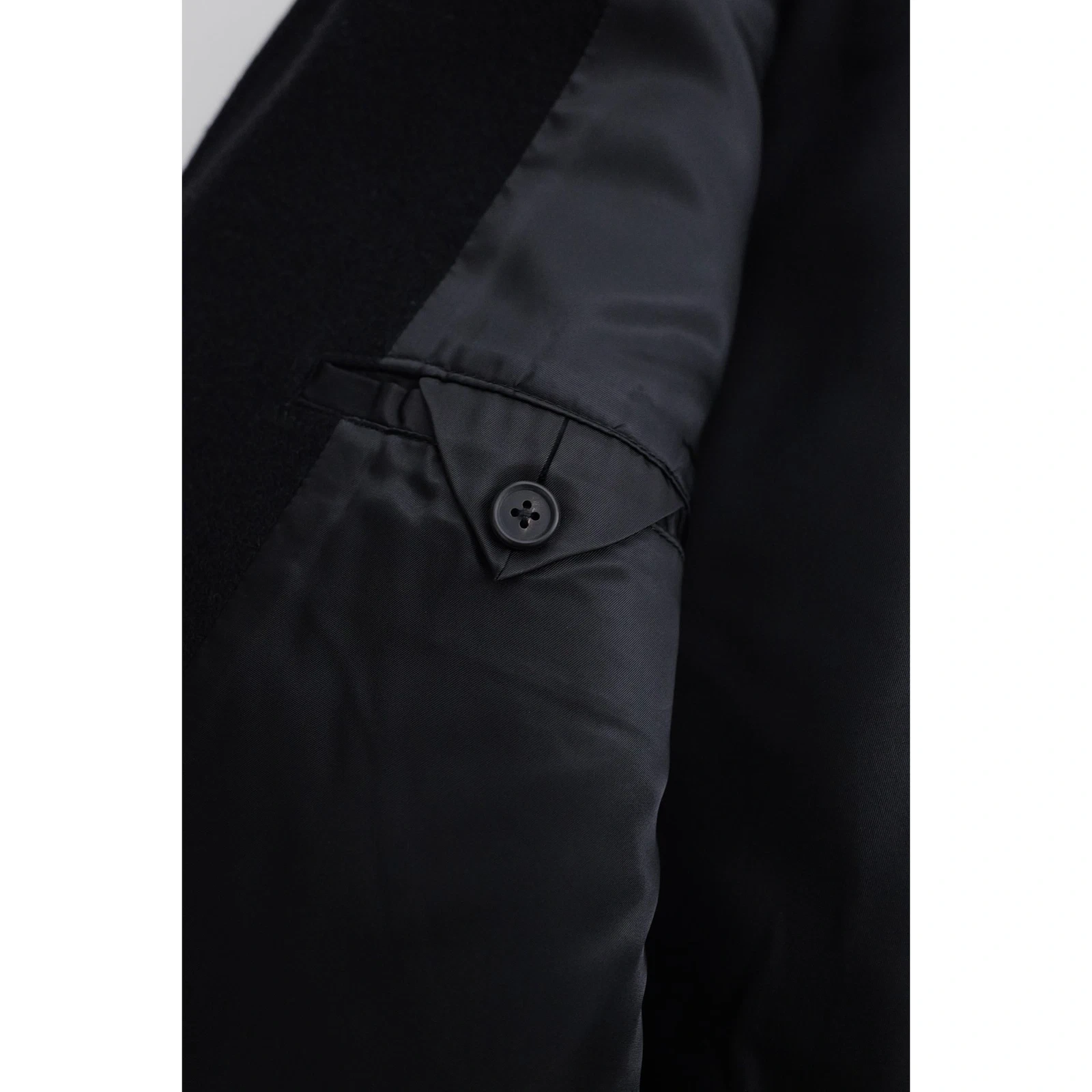 YOHJI YAMAMOTO Blouson en laine Noir vintage, passéist — photo 10