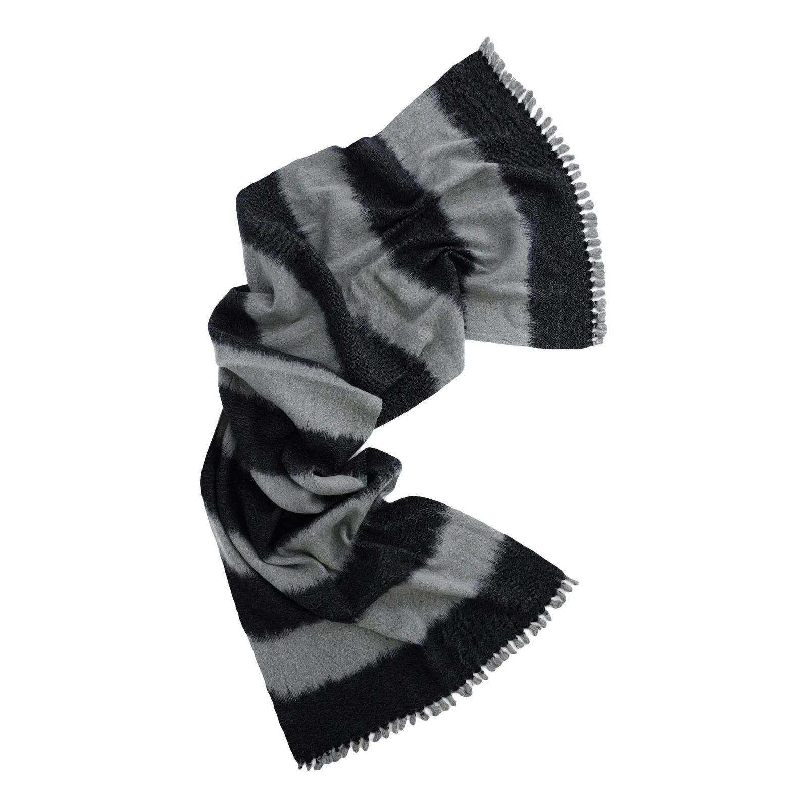 ISSEY MIYAKE Echarpe en laine Anthracite vintage, passéist — photo 1