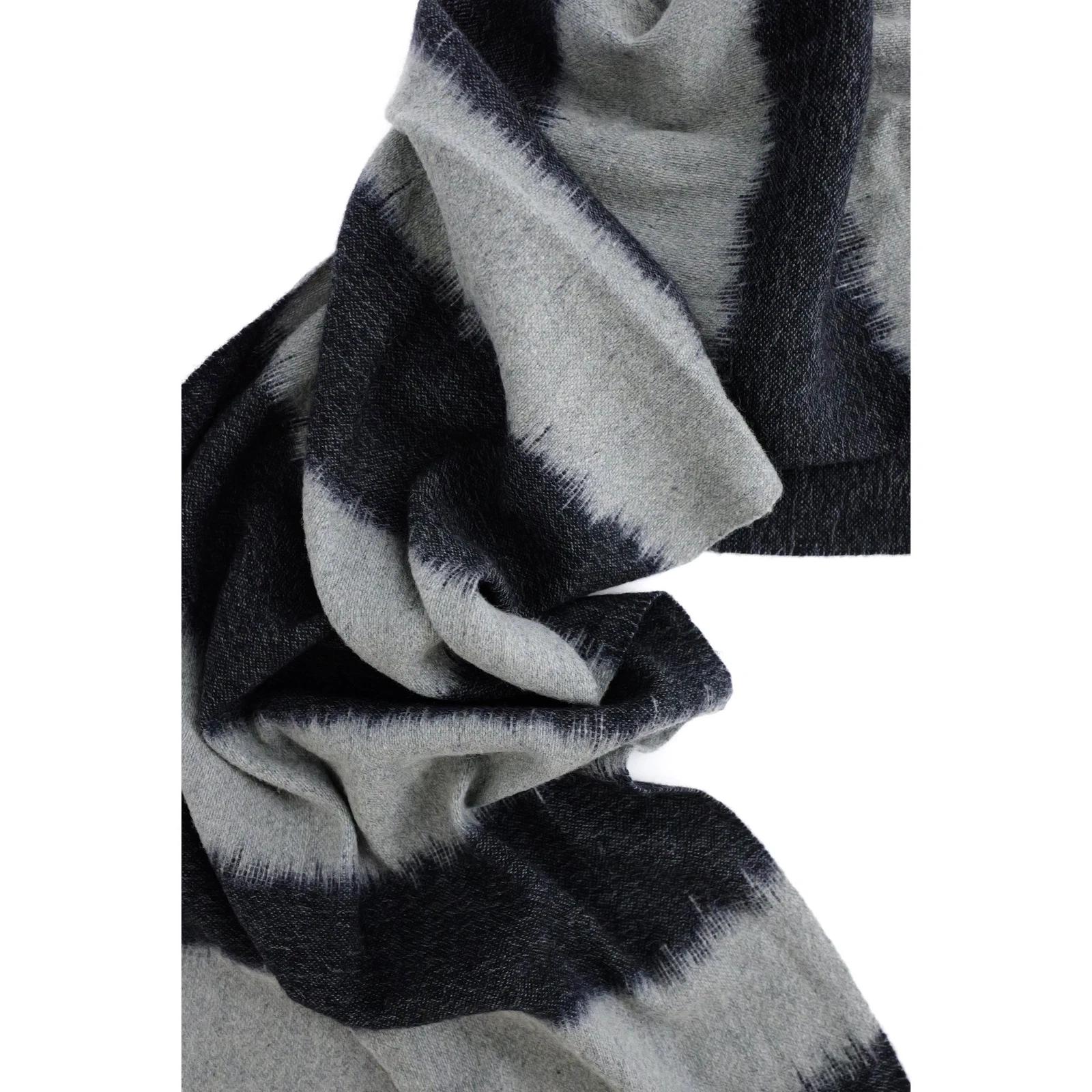 ISSEY MIYAKE Echarpe en laine Anthracite vintage, passéist — photo 2
