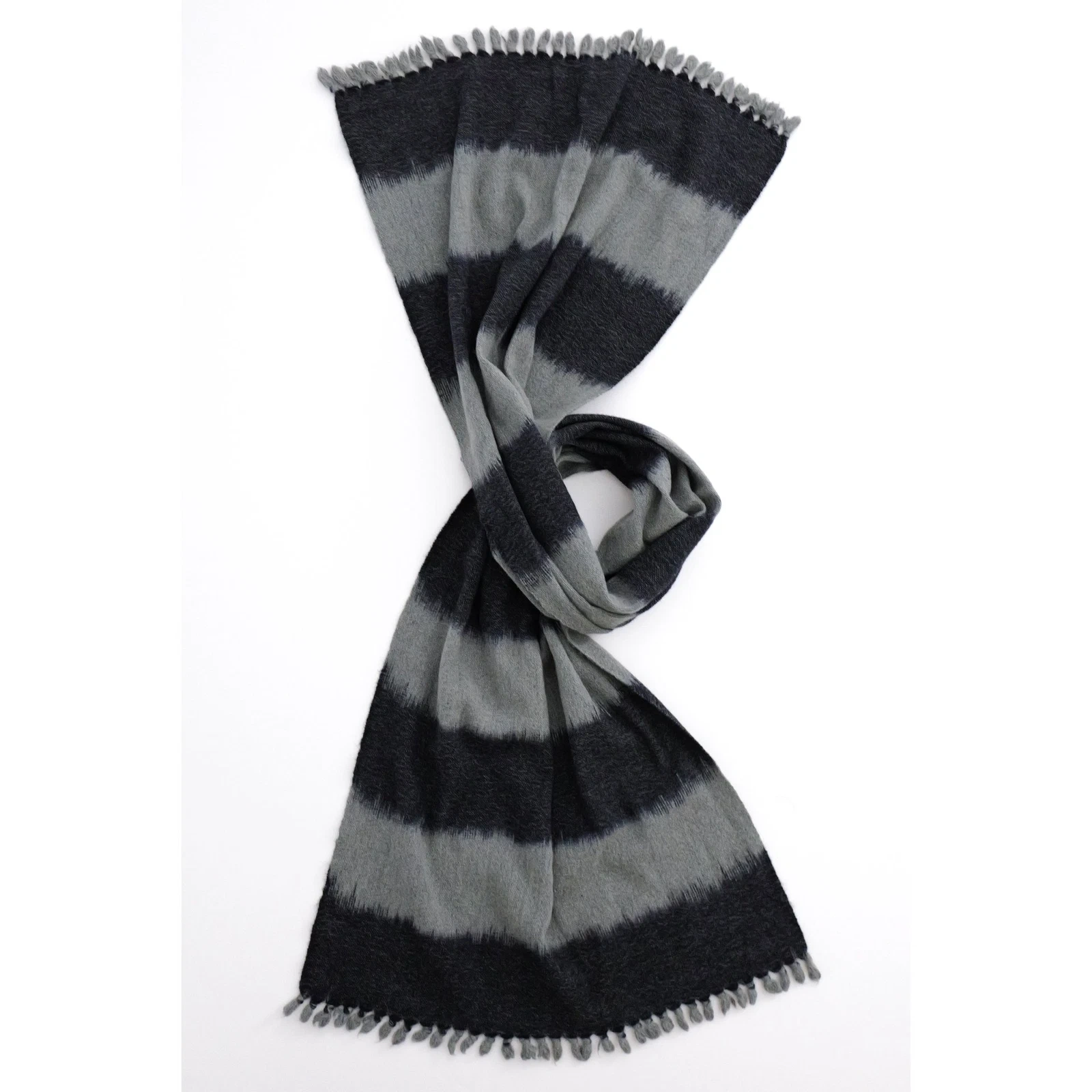 ISSEY MIYAKE Echarpe en laine Anthracite vintage, passéist — photo 9