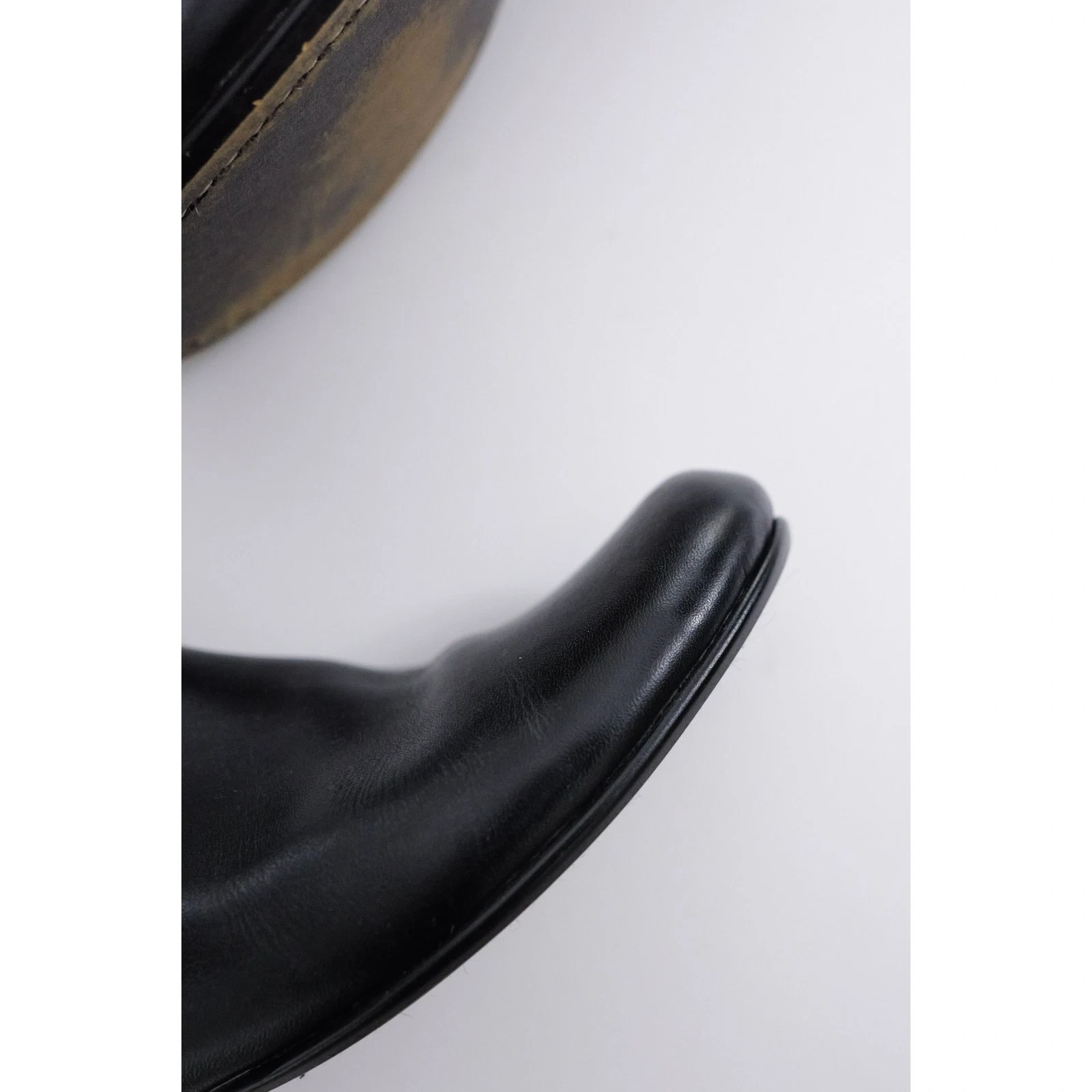 YOHJI YAMAMOTO Bottes en cuir Noir vintage, passéist — photo 4