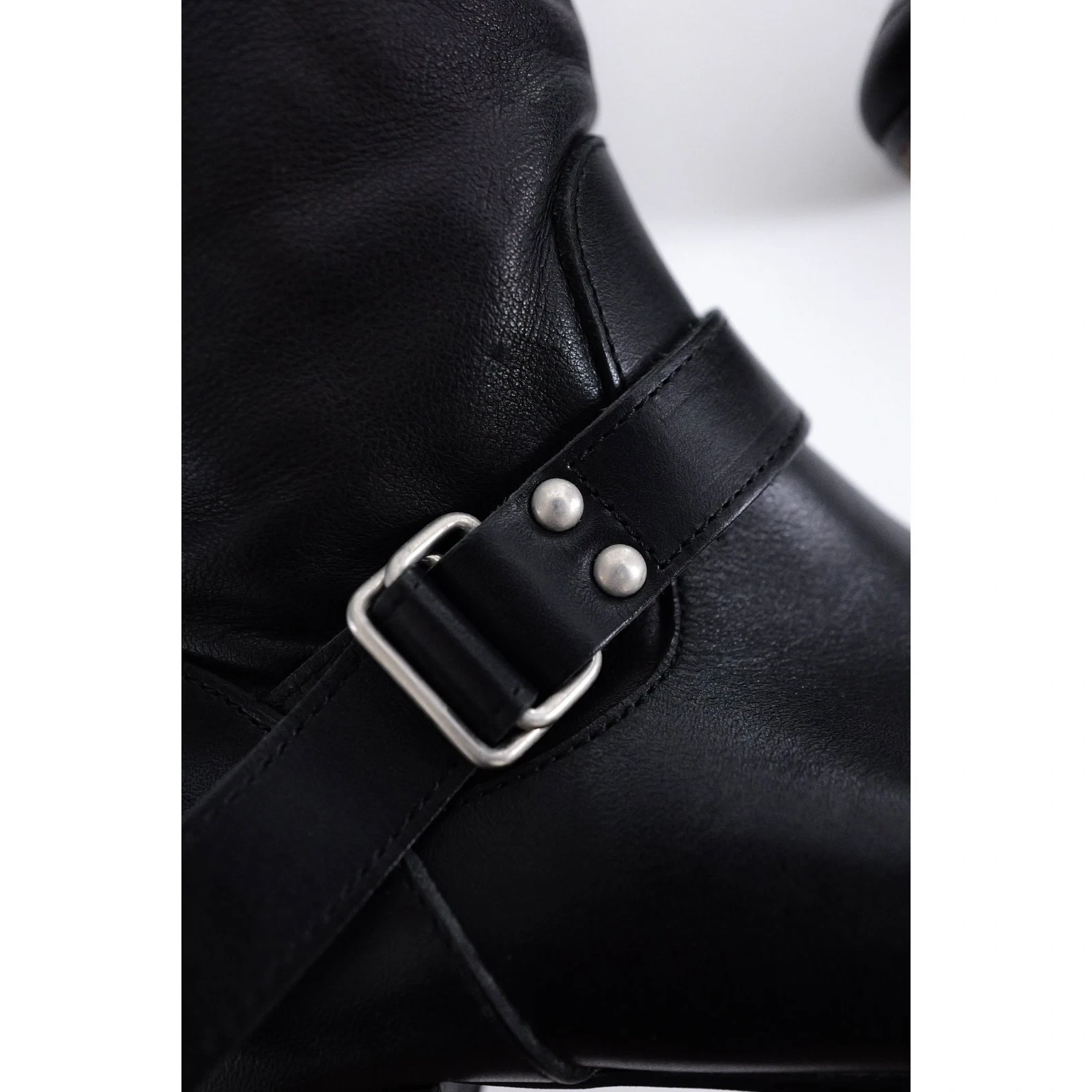 YOHJI YAMAMOTO Bottes en cuir Noir vintage, passéist — photo 5