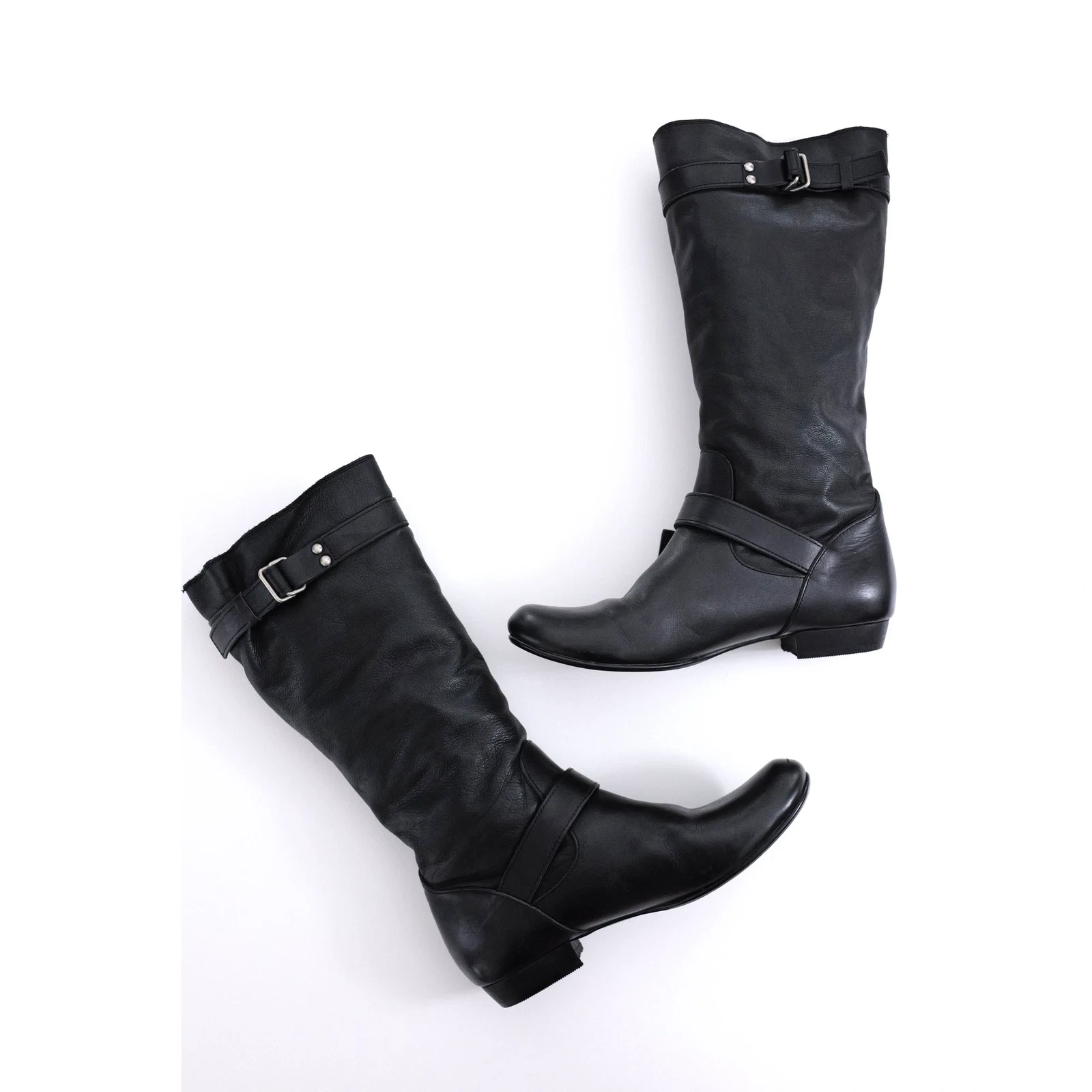 YOHJI YAMAMOTO Bottes en cuir Noir vintage, passéist — photo 9