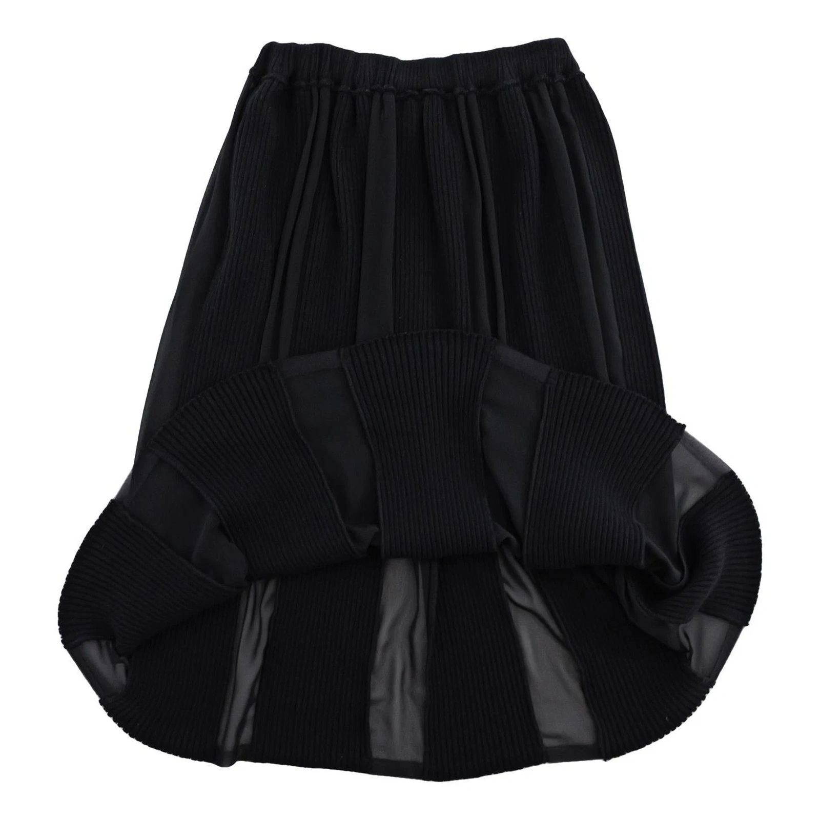 COMME DES GARÇONS Jupe mi-longue en laine Noir vintage, passéist — photo 1
