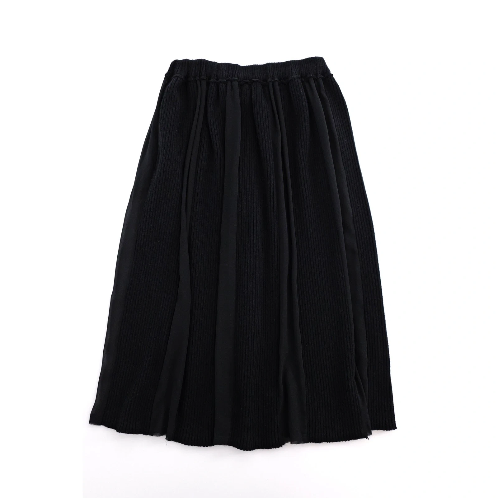 COMME DES GARÇONS Jupe mi-longue en laine Noir vintage, passéist — photo 2