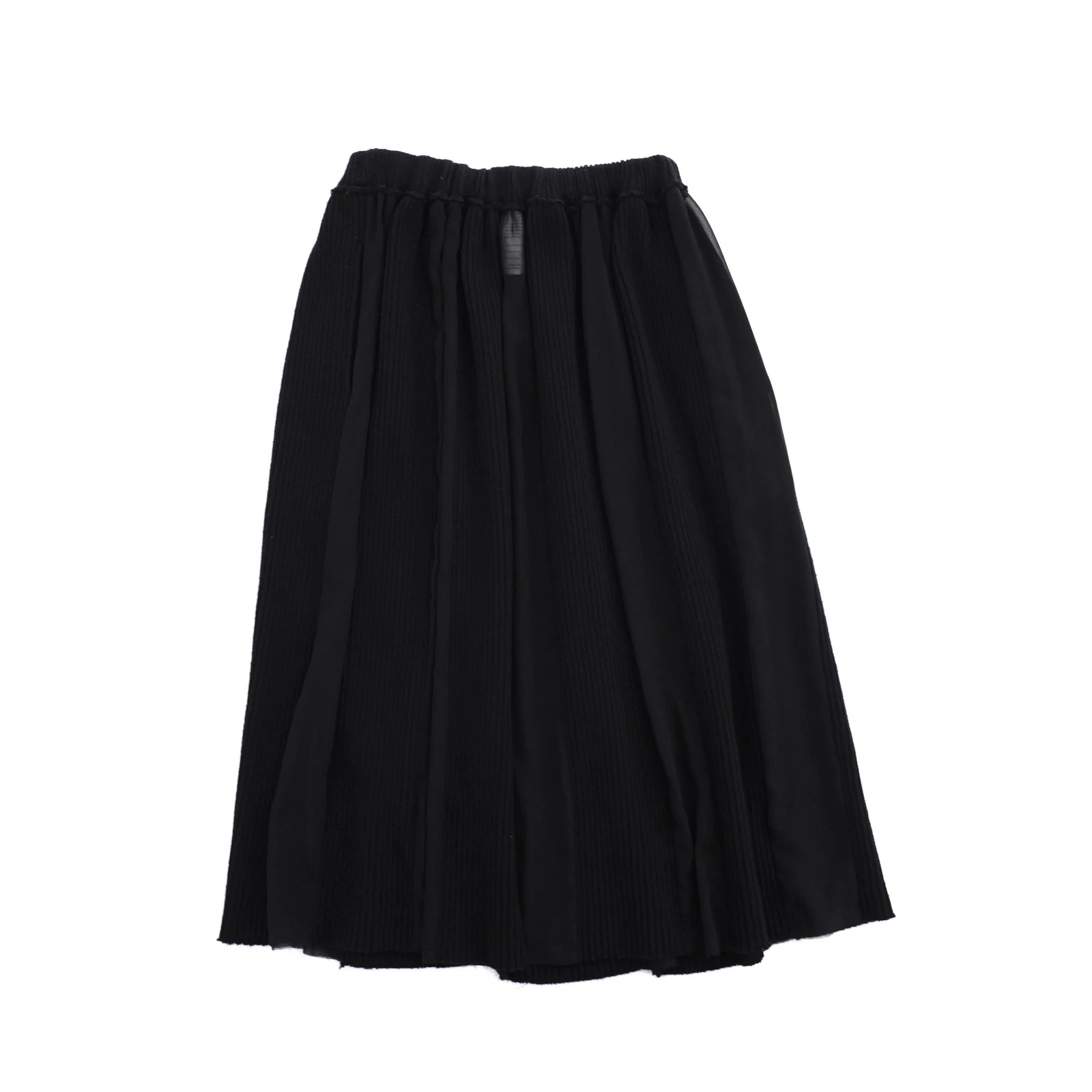COMME DES GARÇONS Jupe mi-longue en laine Noir vintage, passéist — photo 11