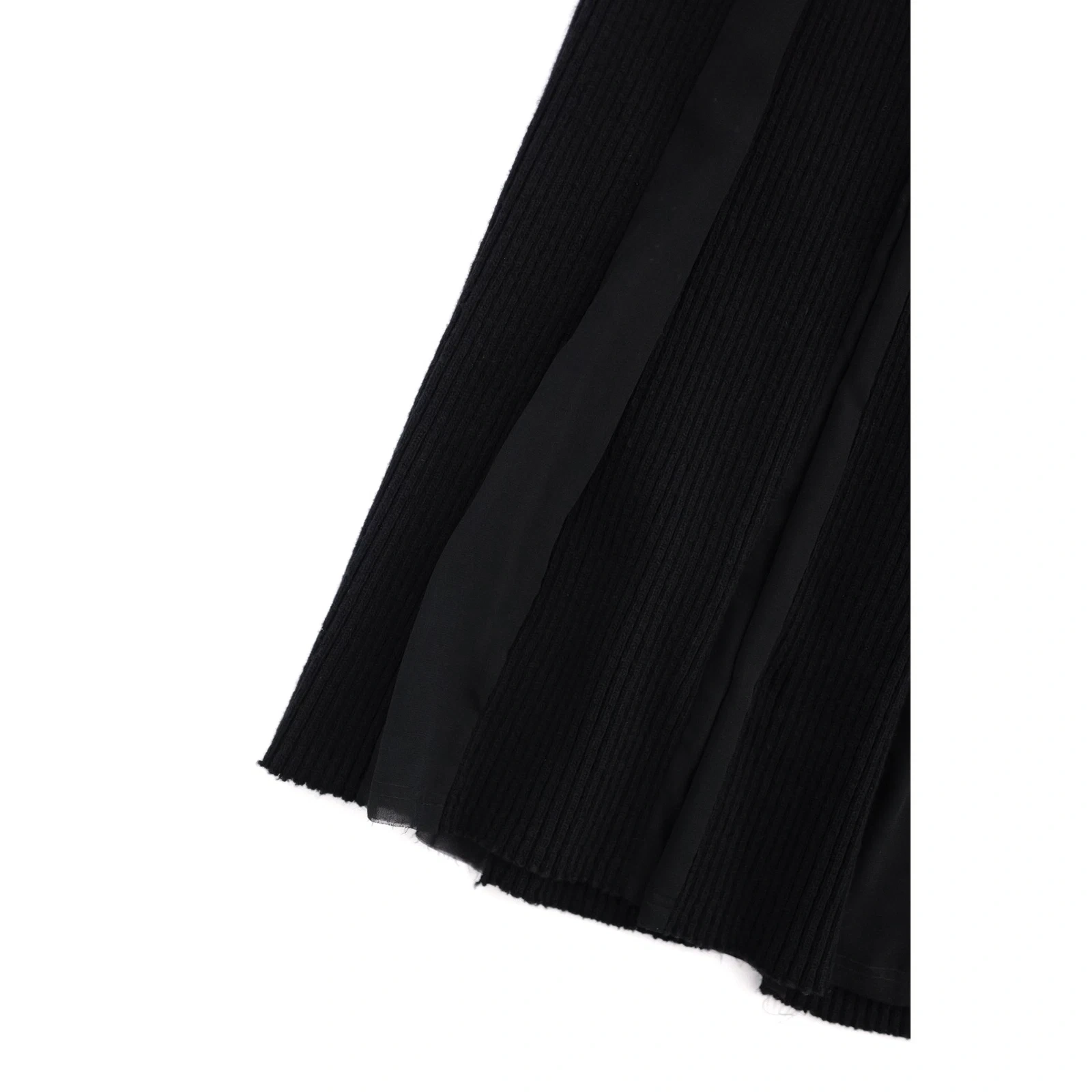 COMME DES GARÇONS Jupe mi-longue en laine Noir vintage, passéist — photo 12