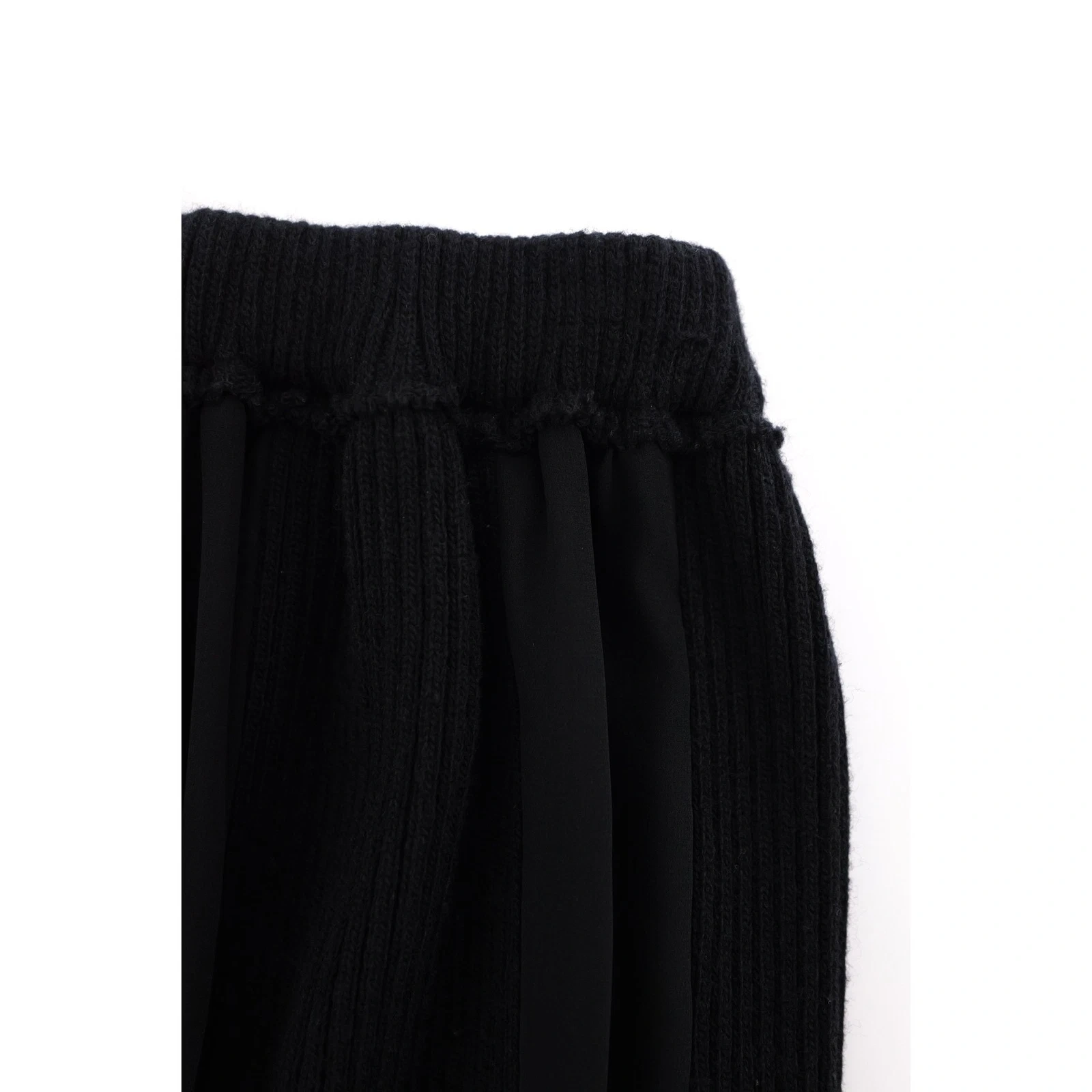 COMME DES GARÇONS Jupe mi-longue en laine Noir vintage, passéist — photo 6