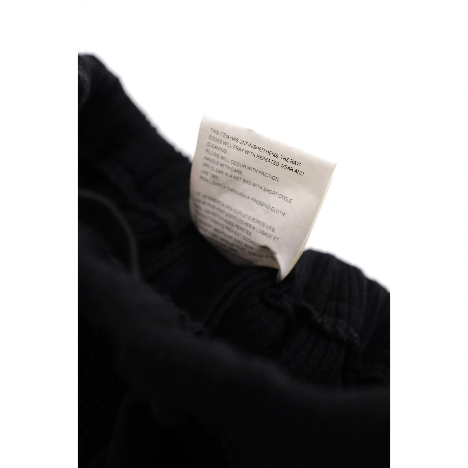 COMME DES GARÇONS Jupe mi-longue en laine Noir vintage, passéist — photo 10