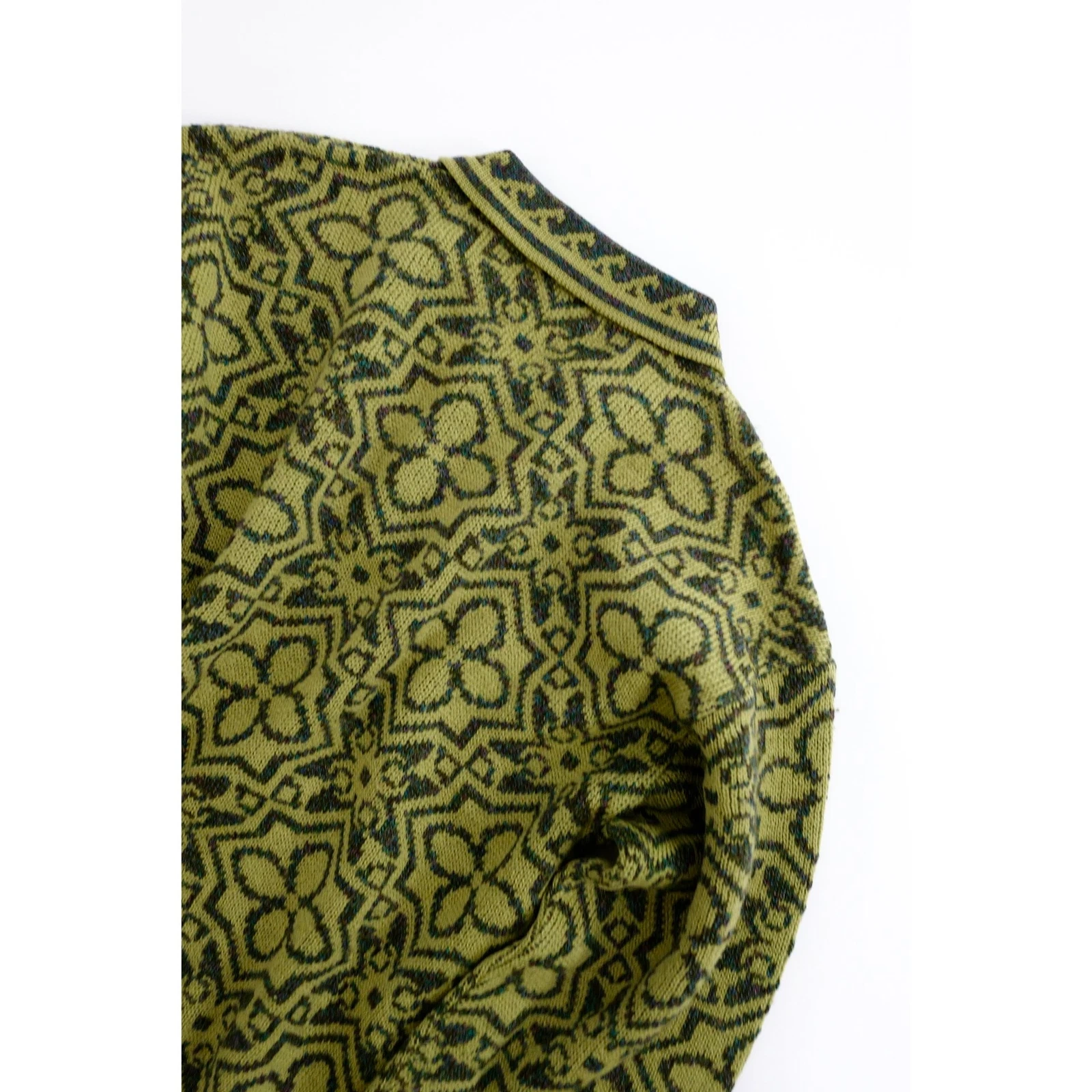 JUNKO KOSHINO Pull en laine Vert vintage, passéist — photo 12