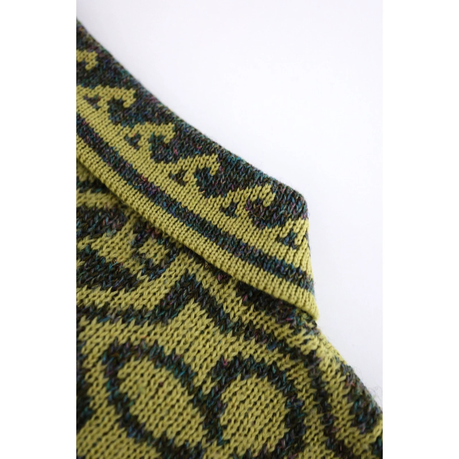 JUNKO KOSHINO Pull en laine Vert vintage, passéist — photo 15