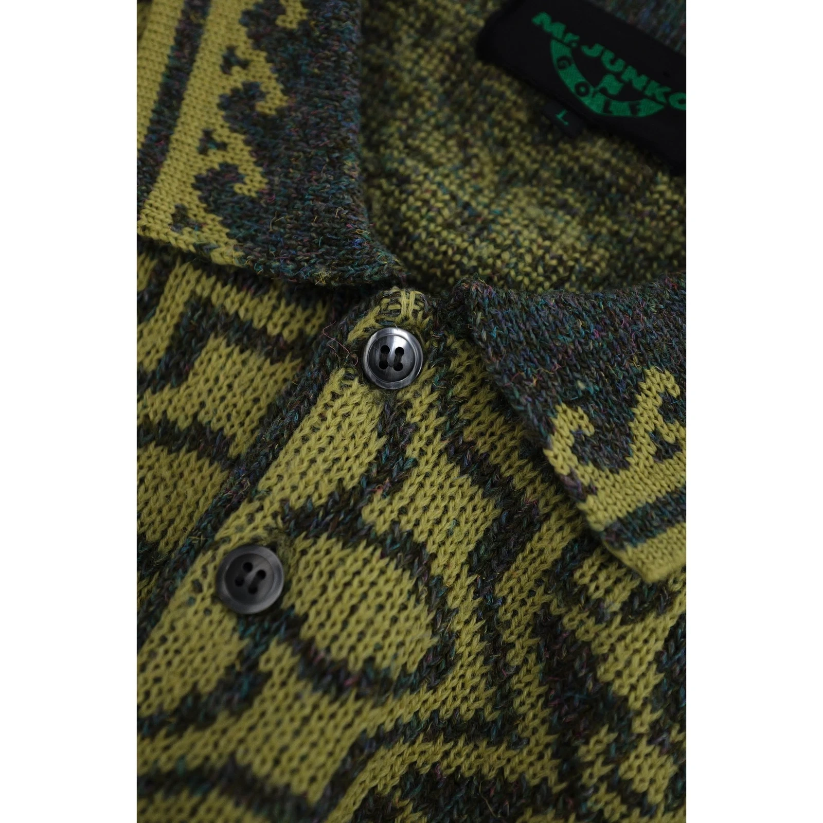 JUNKO KOSHINO Pull en laine Vert vintage, passéist — photo 3