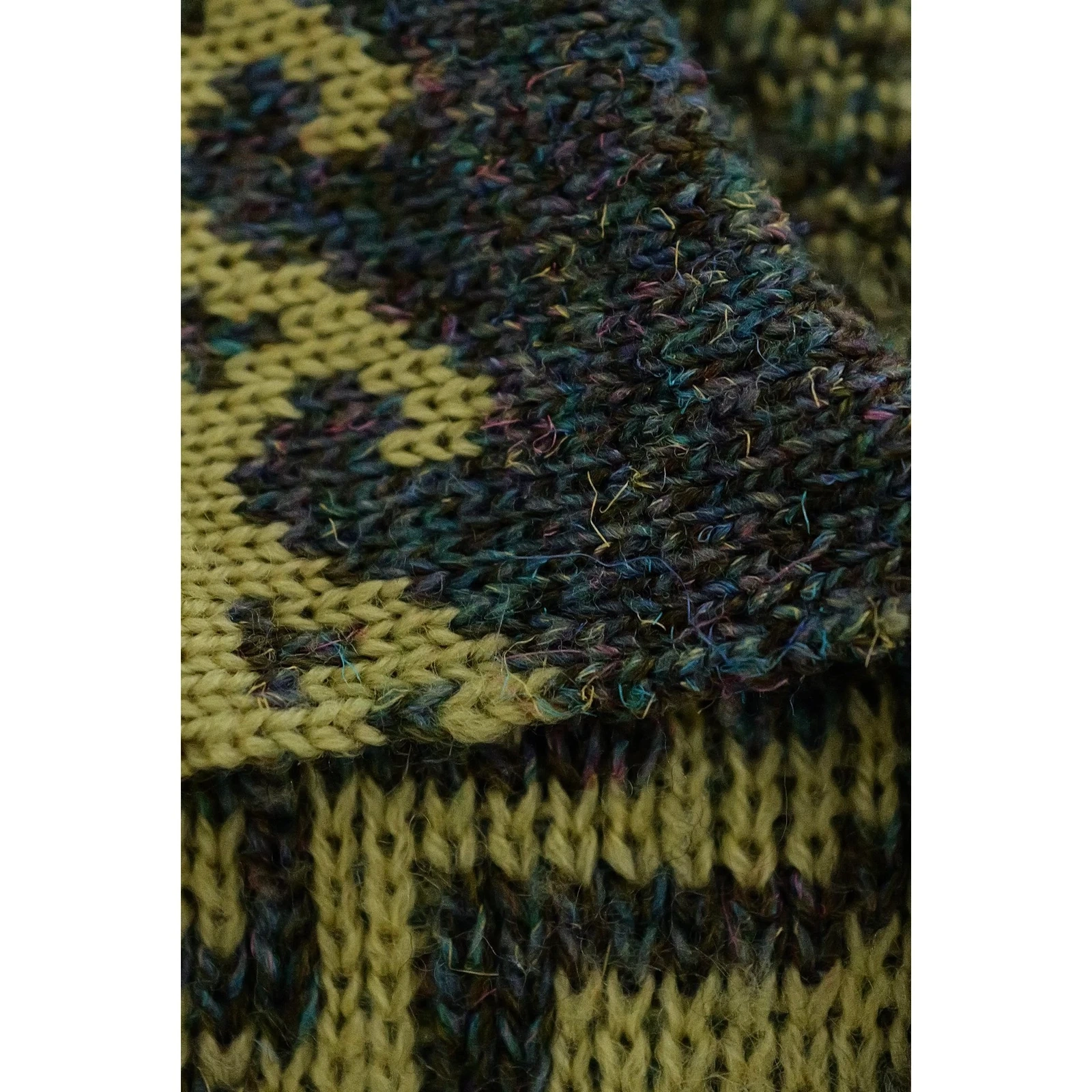 JUNKO KOSHINO Pull en laine Vert vintage, passéist — photo 5