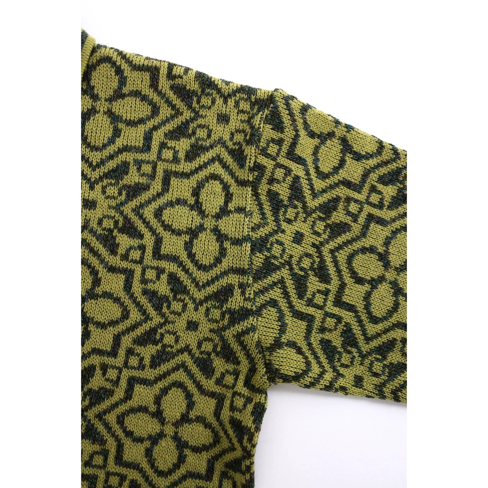 JUNKO KOSHINO Pull en laine Vert vintage, passéist — photo 7