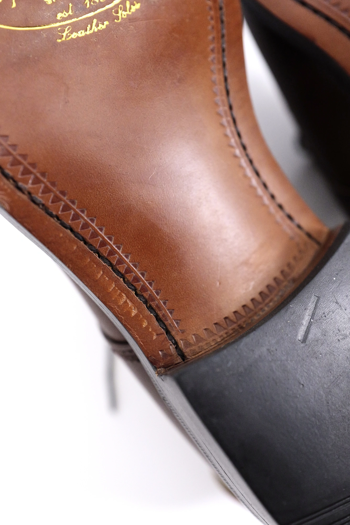YOHJI YAMAMOTO Derbies en cuir Marron vintage, passéist — photo 11