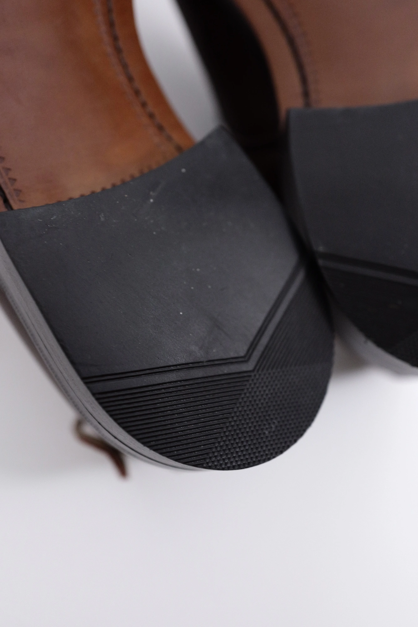YOHJI YAMAMOTO Derbies en cuir Marron vintage, passéist — photo 13