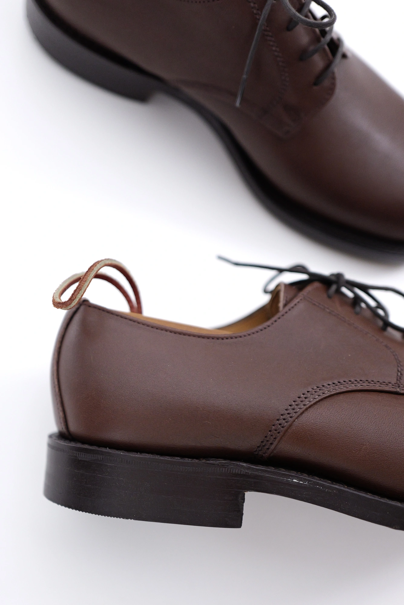 YOHJI YAMAMOTO Derbies en cuir Marron vintage, passéist — photo 3