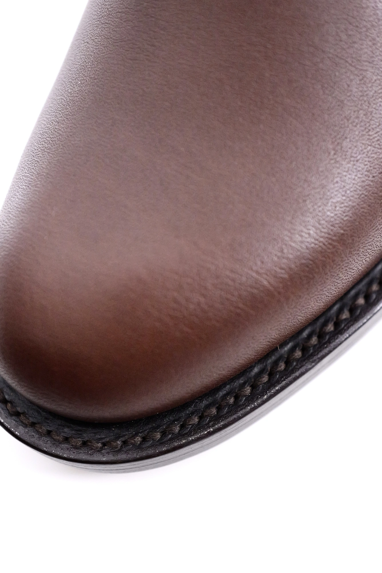 YOHJI YAMAMOTO Derbies en cuir Marron vintage, passéist — photo 8