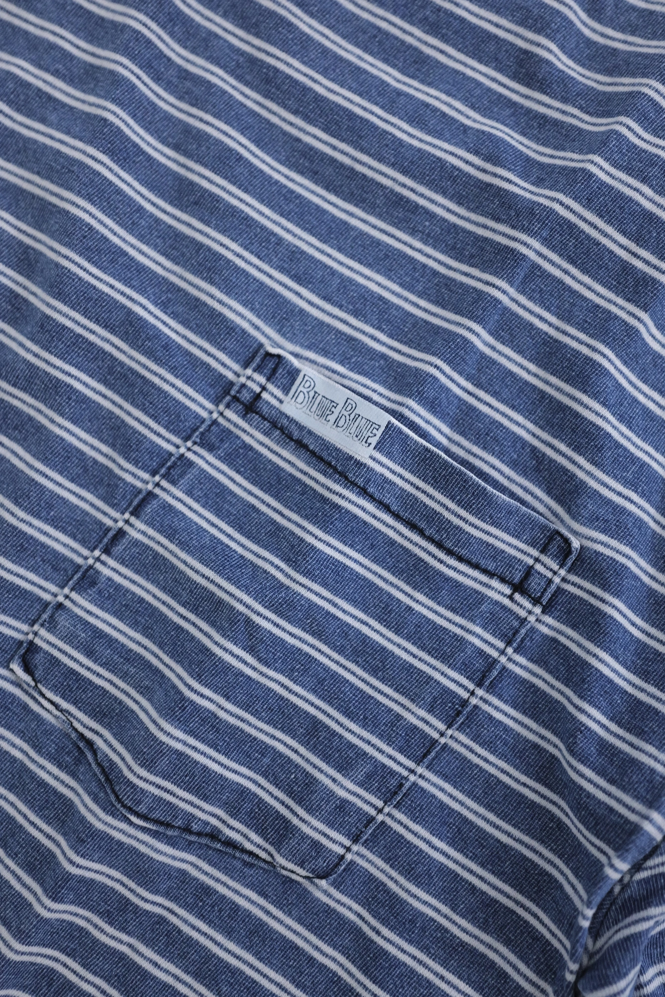 BLUE BLUE JAPAN Tee shirt Bleu vintage, passéist — photo 6