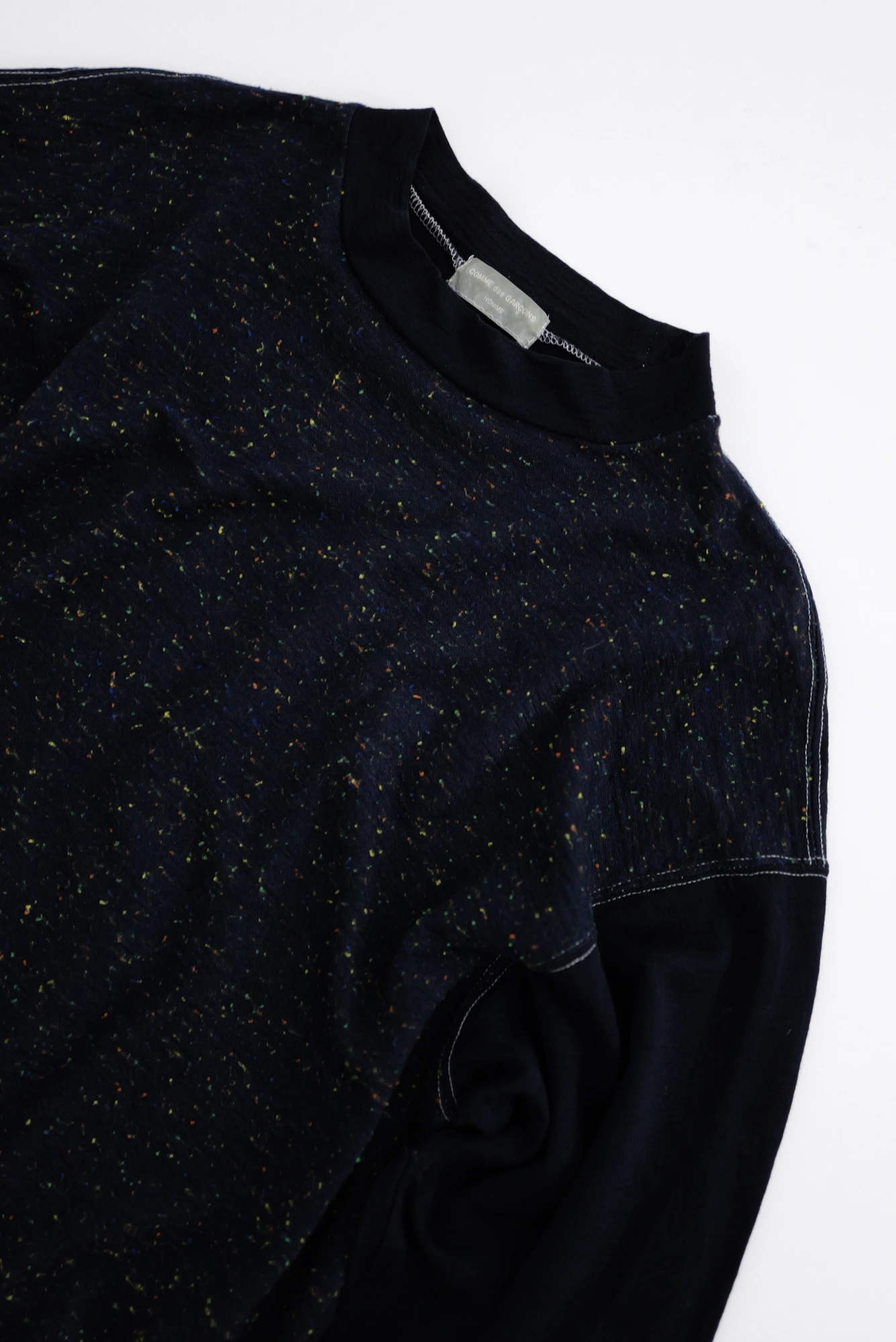 COMME DES GARÇONS Pull en laine Marine vintage, passéist — photo 2
