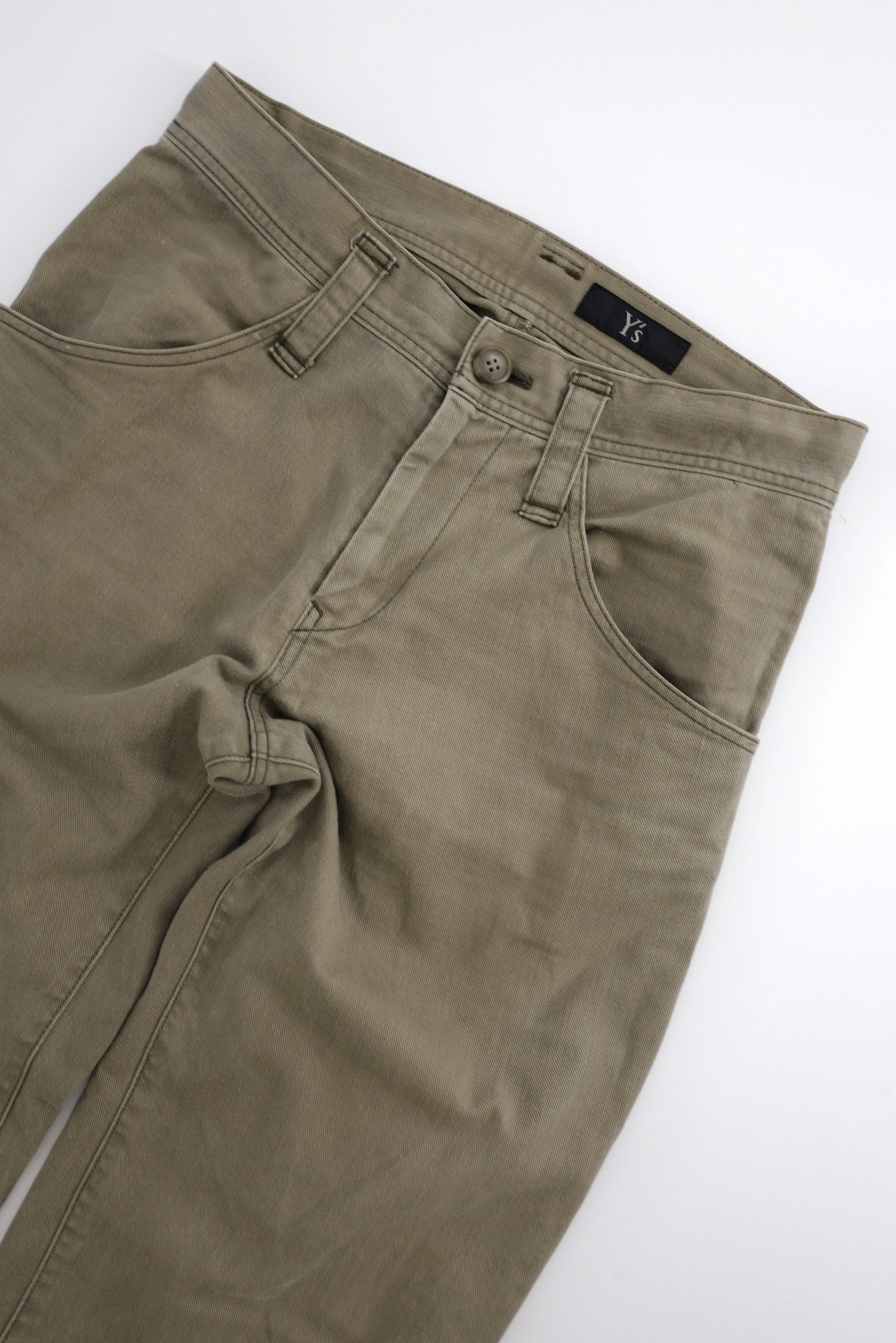 YOHJI YAMAMOTO Pantalon chino Beige vintage, passéist — photo 2