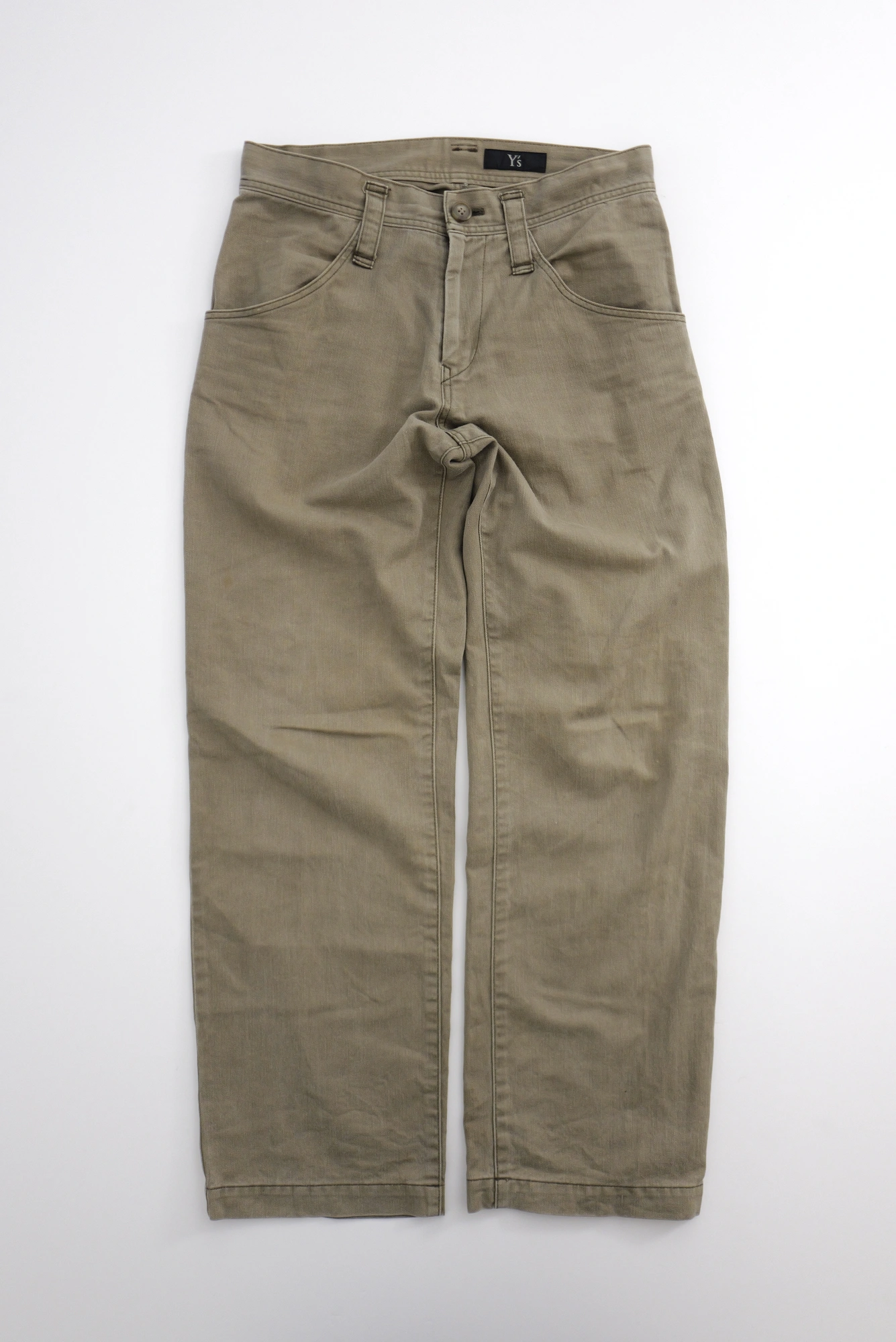 YOHJI YAMAMOTO Pantalon chino Beige vintage, passéist — photo 4