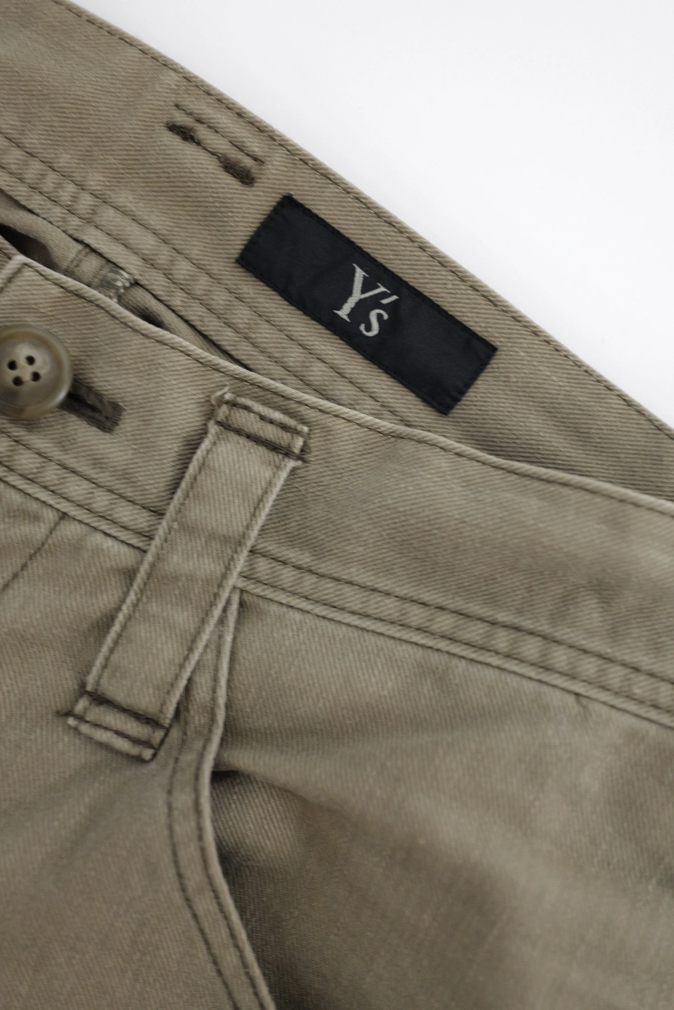 YOHJI YAMAMOTO Pantalon chino Beige vintage, passéist — photo 5