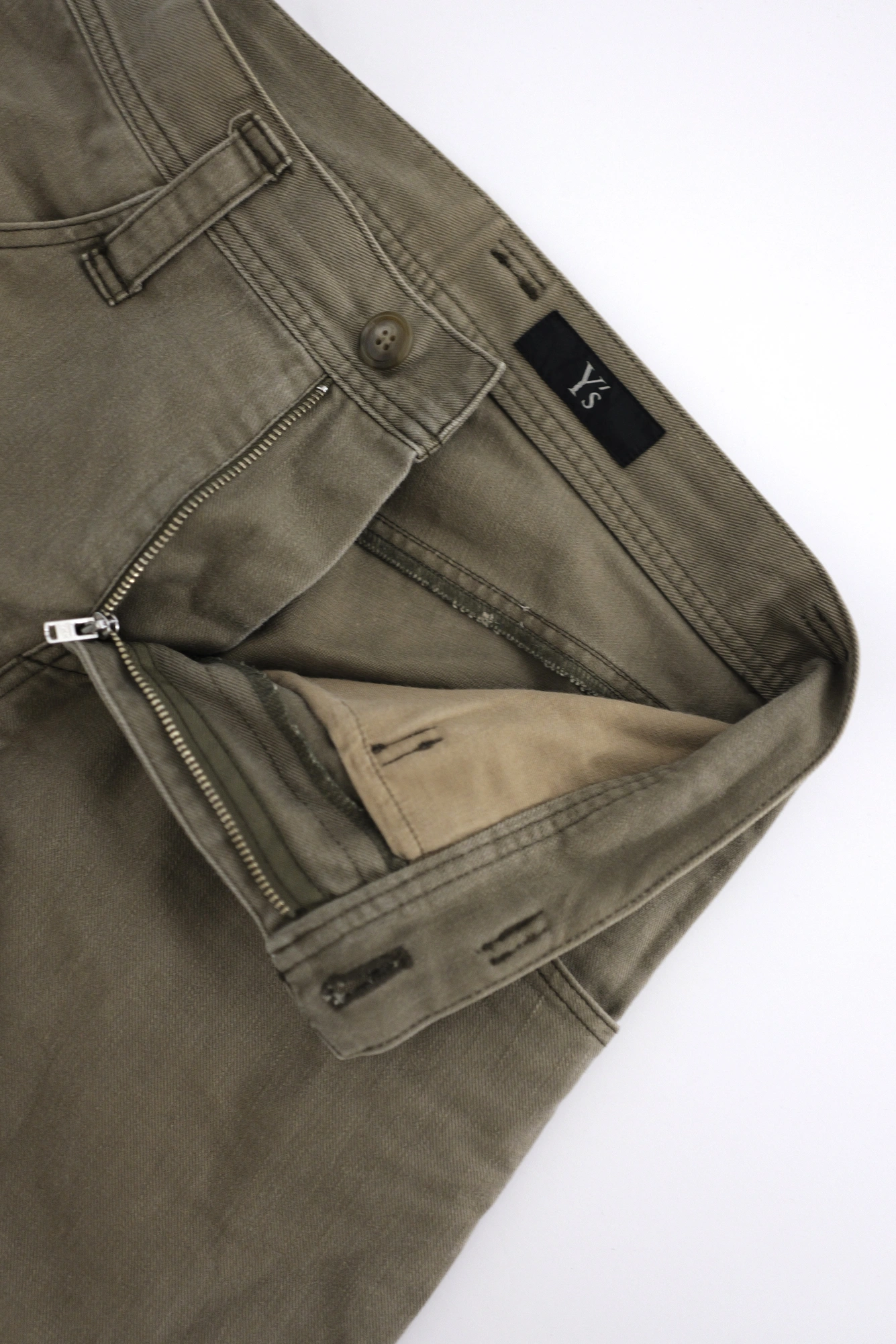 YOHJI YAMAMOTO Pantalon chino Beige vintage, passéist — photo 8