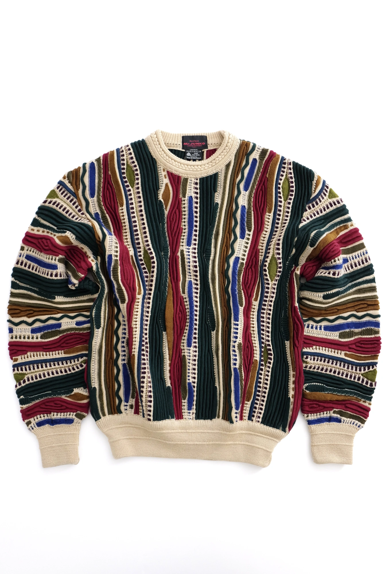 JUNKO KOSHINO Pull en laine Multicolore vintage, passéist — photo 1