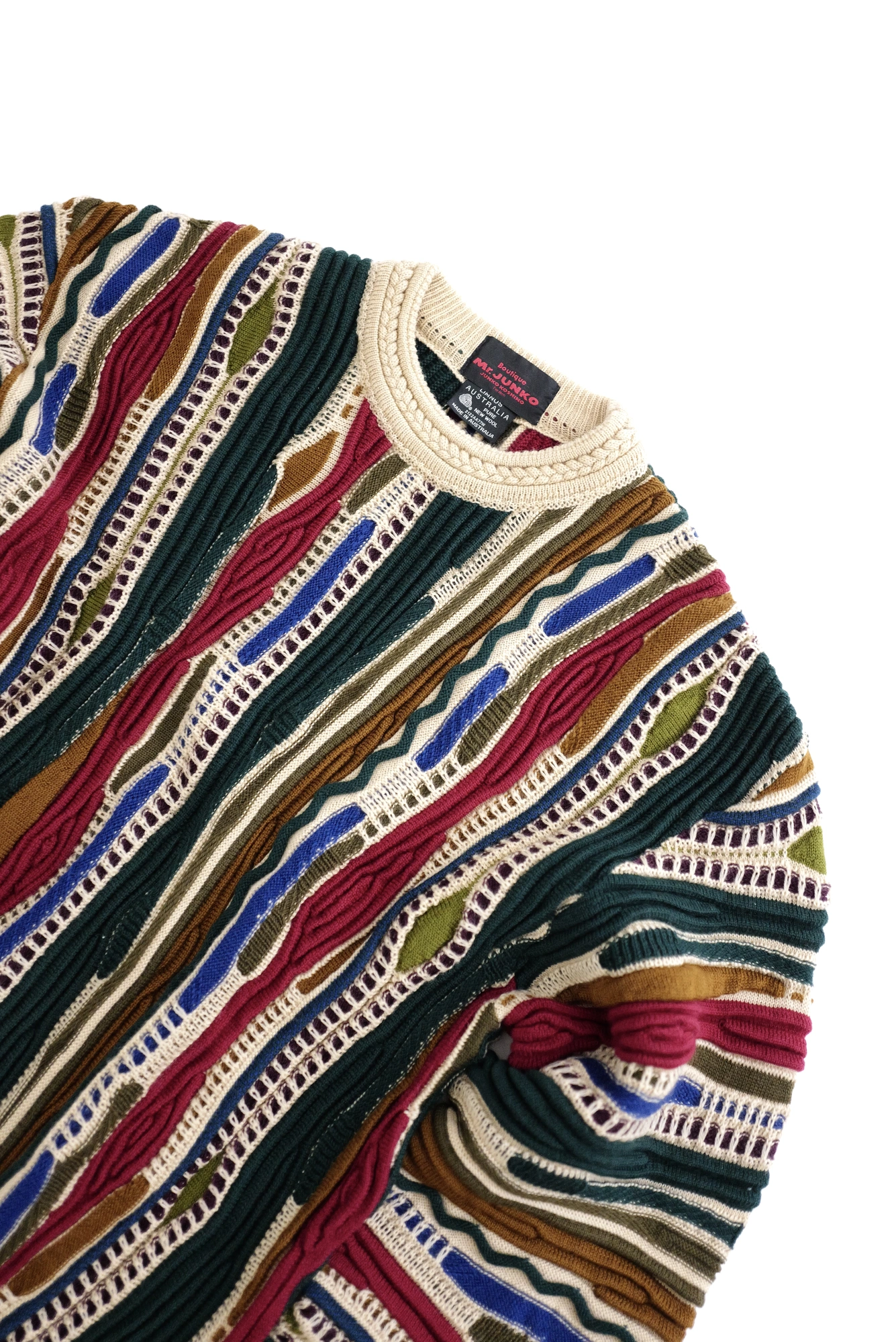 JUNKO KOSHINO Pull en laine Multicolore vintage, passéist — photo 2