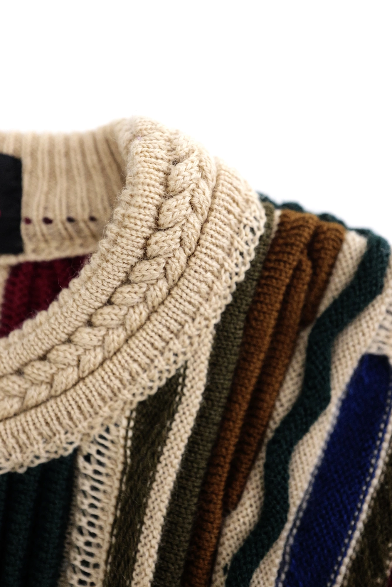 JUNKO KOSHINO Pull en laine Multicolore vintage, passéist — photo 12