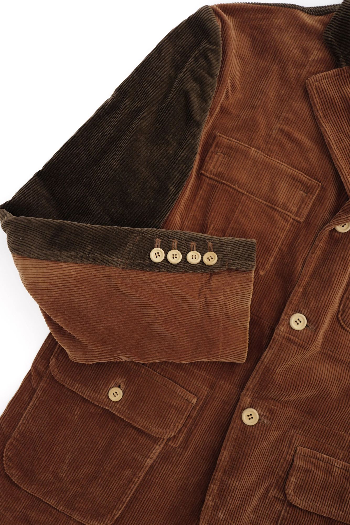 FUMITO GANRYU Veste Marron vintage, passéist — photo 4