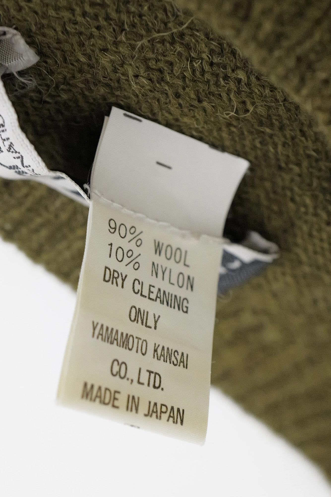 KANSAI YAMAMOTO Pull-over en laine Kaki vintage, passéist — photo 5