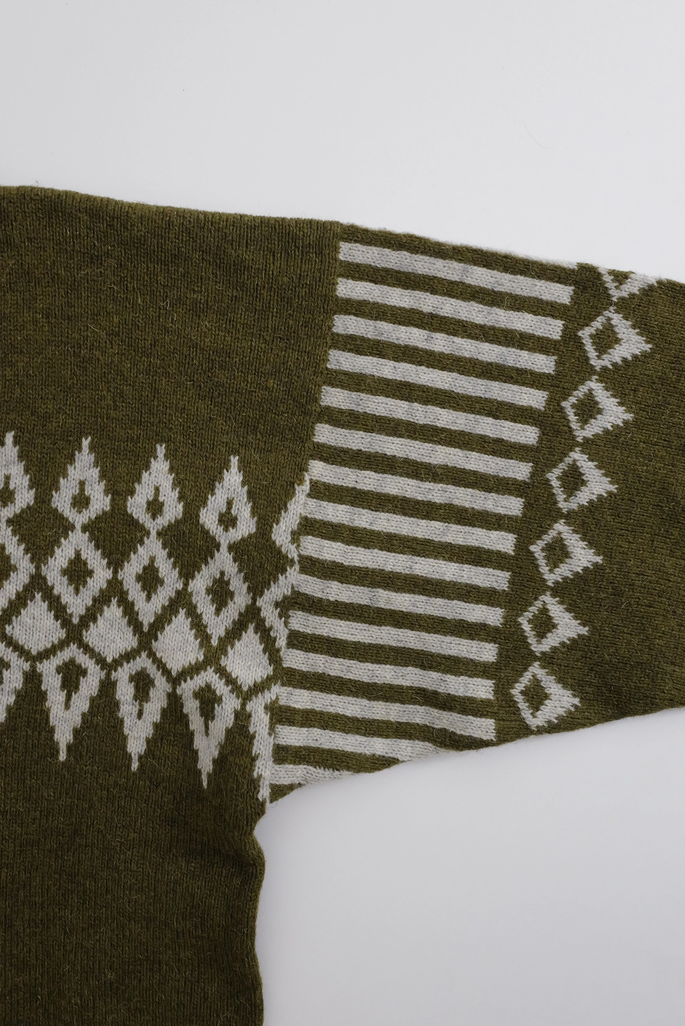 KANSAI YAMAMOTO Pull-over en laine Kaki vintage, passéist — photo 6