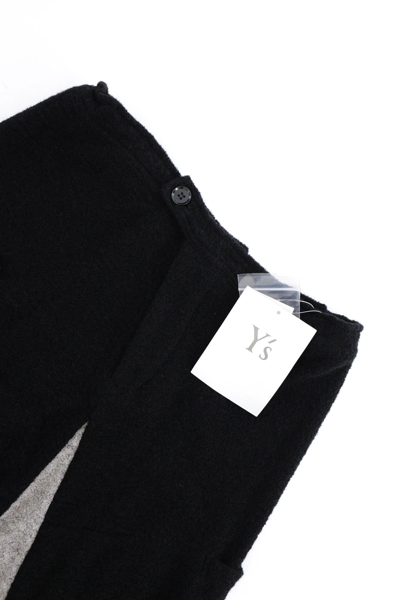 YOHJI YAMAMOTO Jupe mi-longue en laine Noir vintage, passéist — photo 2