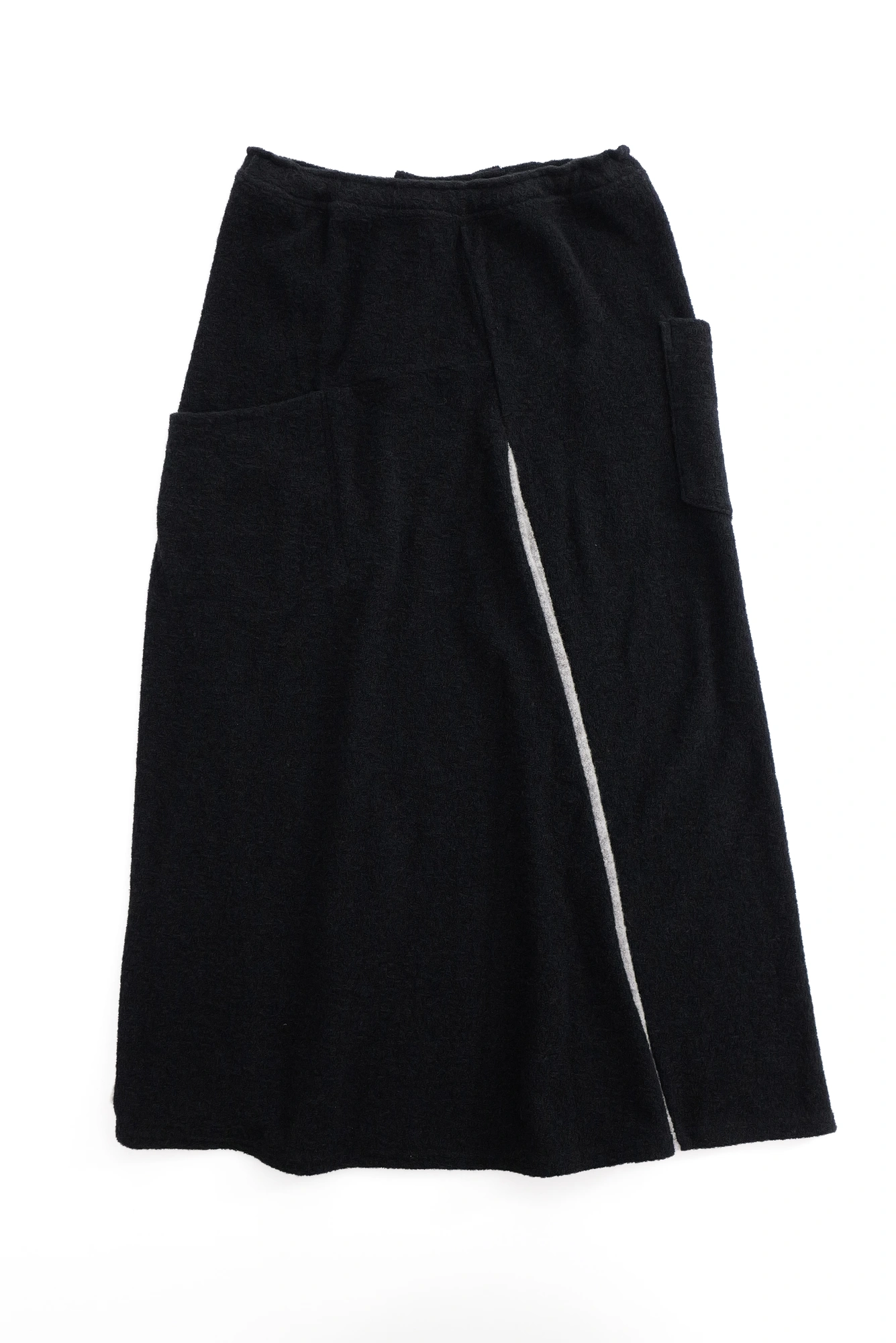 YOHJI YAMAMOTO Jupe mi-longue en laine Noir vintage, passéist — photo 13