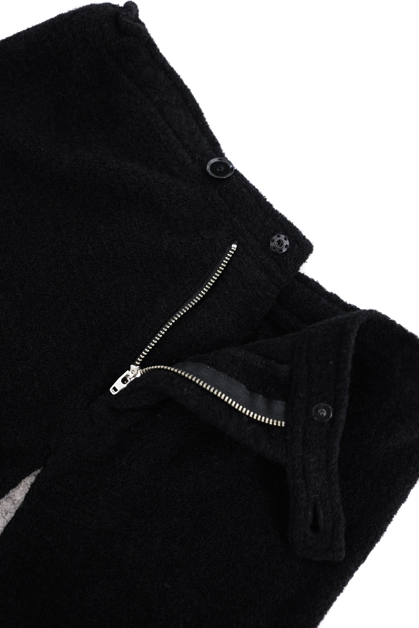 YOHJI YAMAMOTO Jupe mi-longue en laine Noir vintage, passéist — photo 7